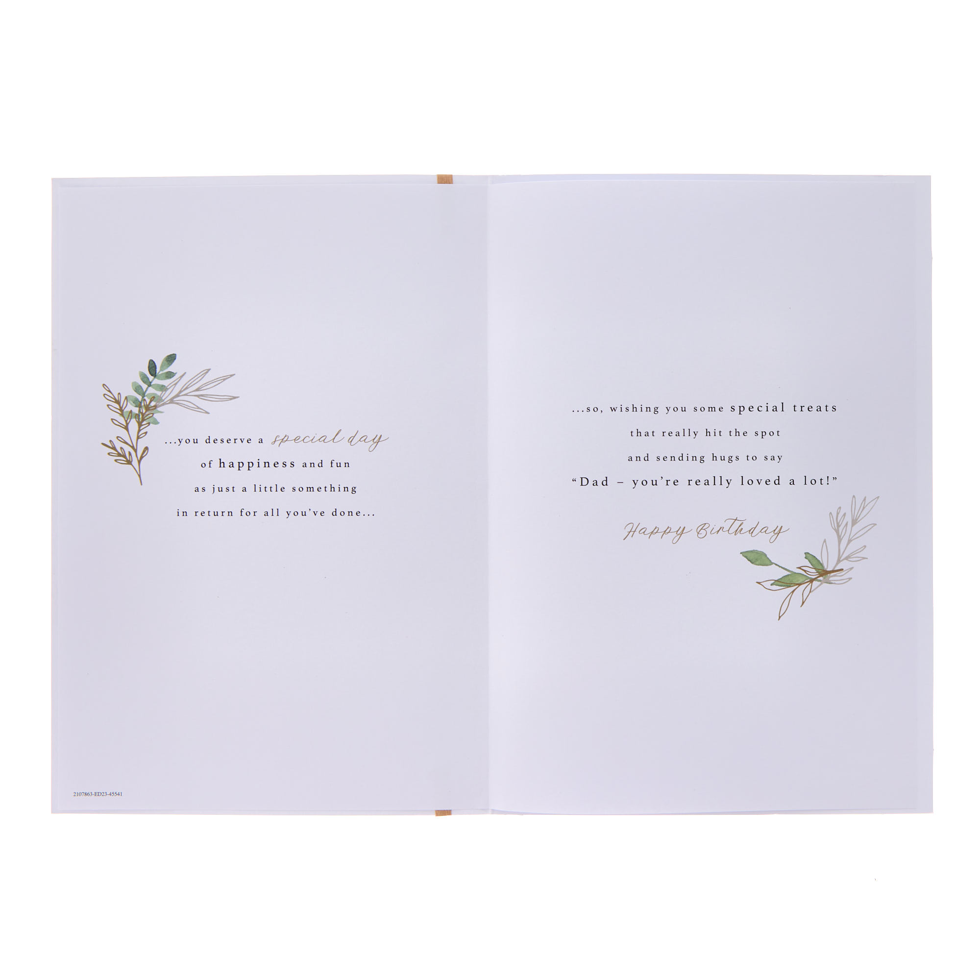 Dad Leafy Verse Birthday Card