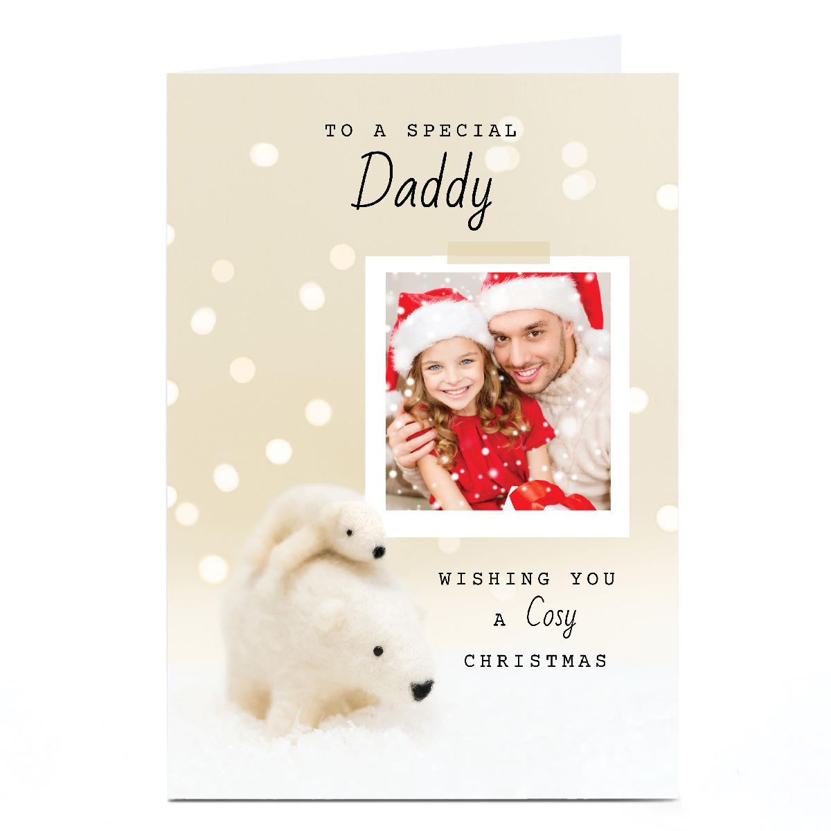 Photo Lemon and Sugar Christmas Card - Polar Bears, Special Daddy
