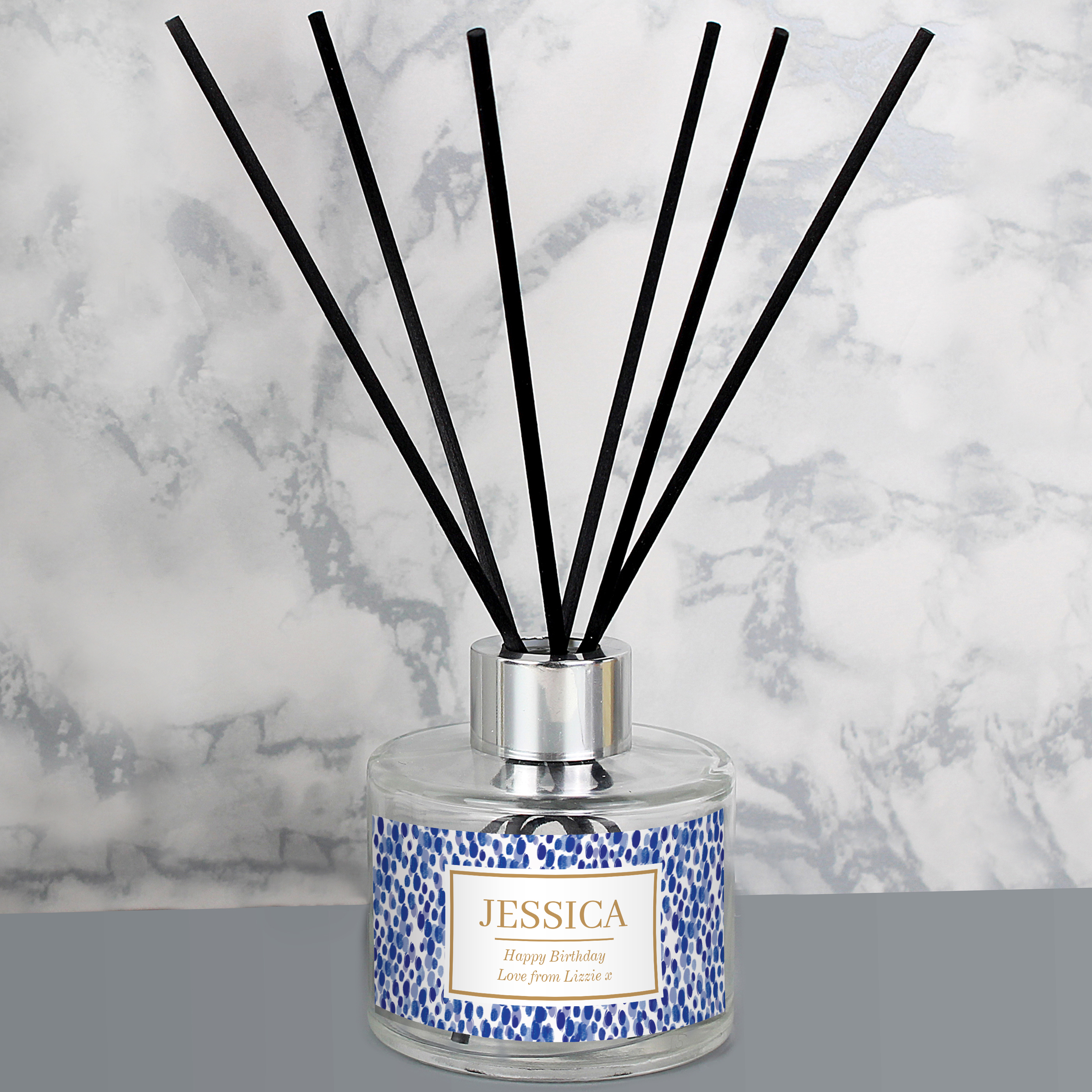 Personalised Spotty Refillable Reed Diffuser