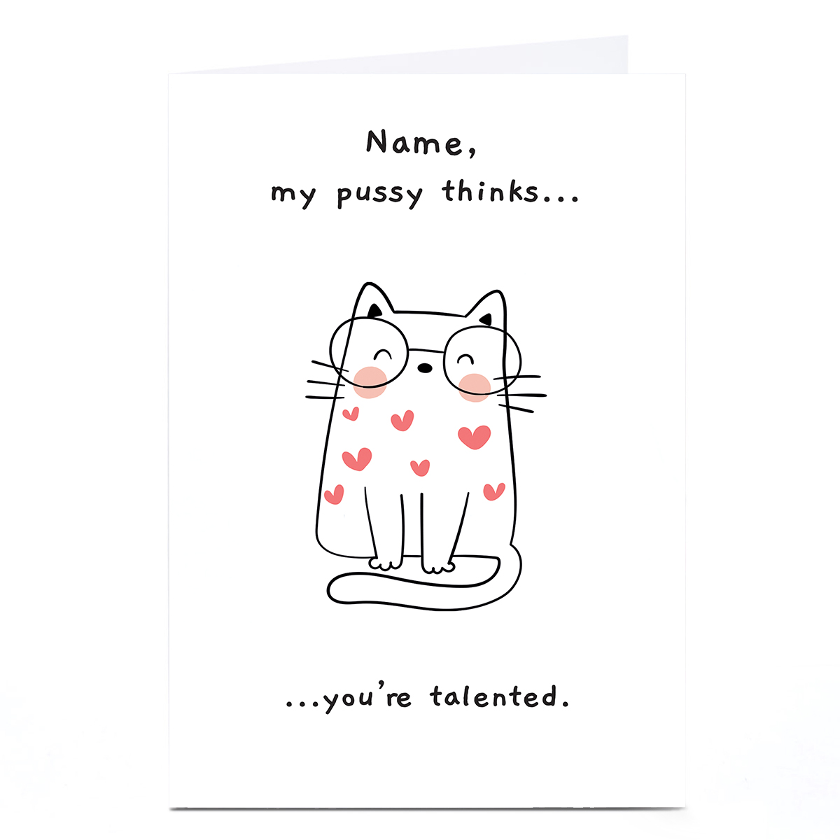 Personalised Emo Rescue Valentine's Day Card - You're Talented, Any Name