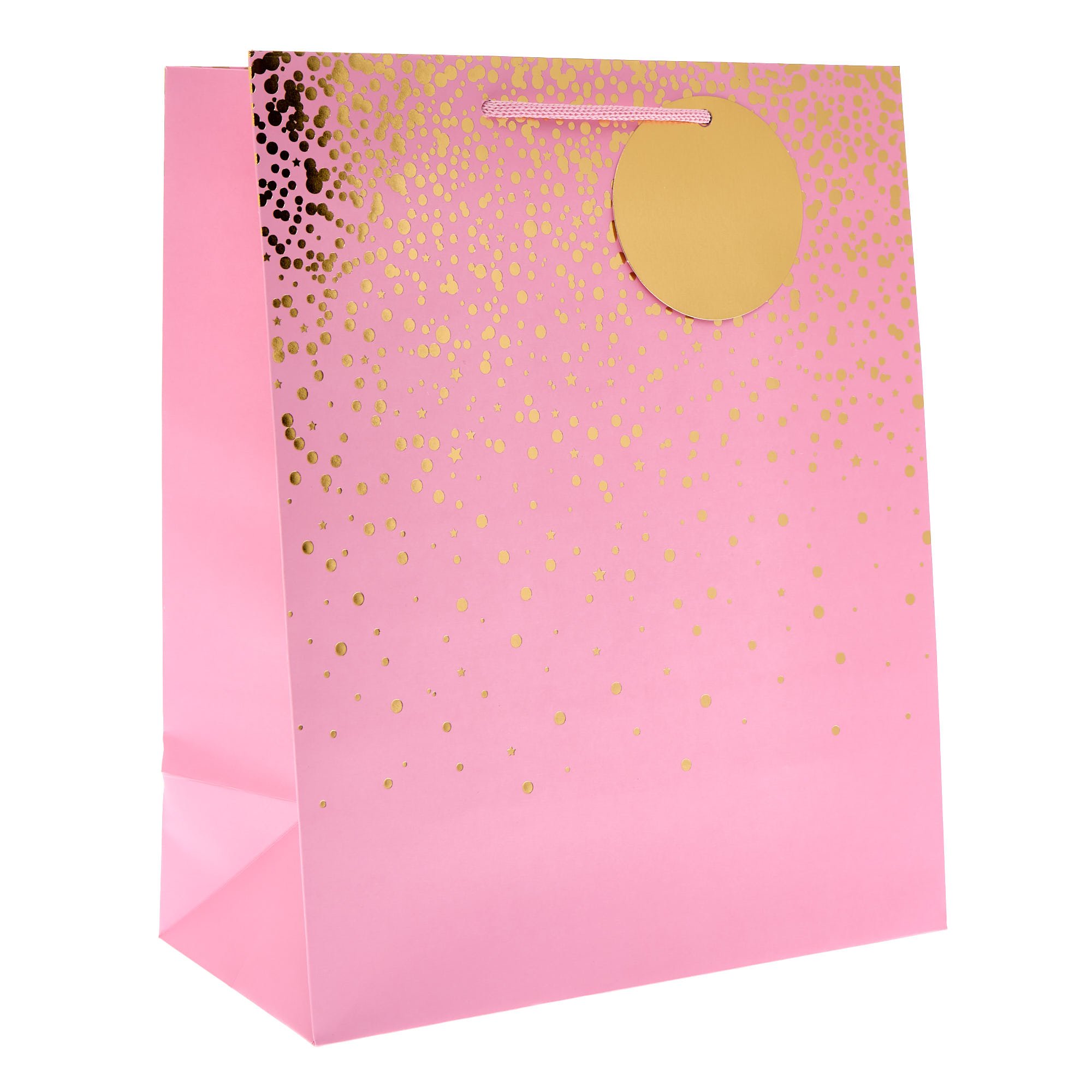 Pink Speckle Large Portrait Gift Bag - Multipack of 4