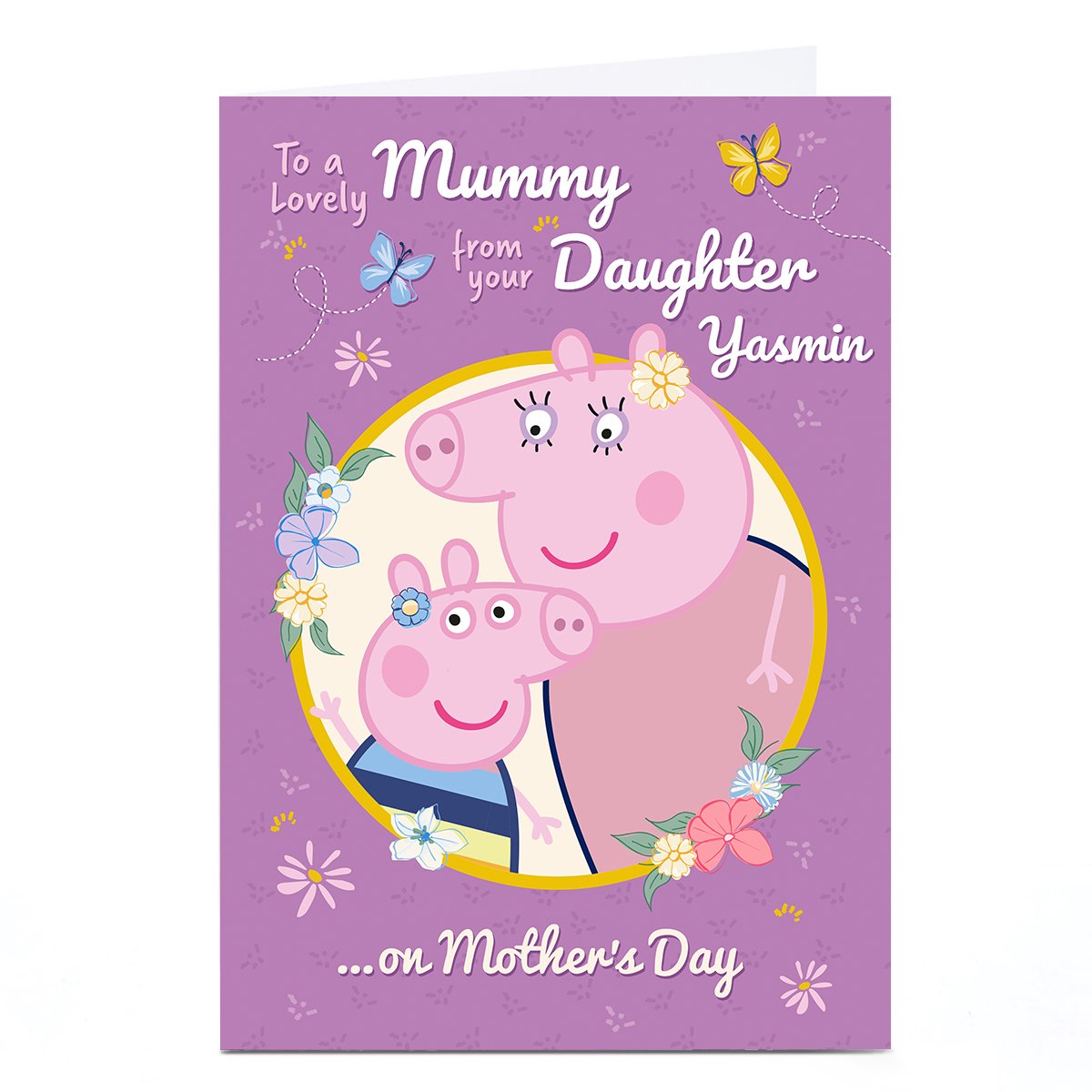 Personalised Peppa Pig Mother's Day Card - Mummy From Daughter
