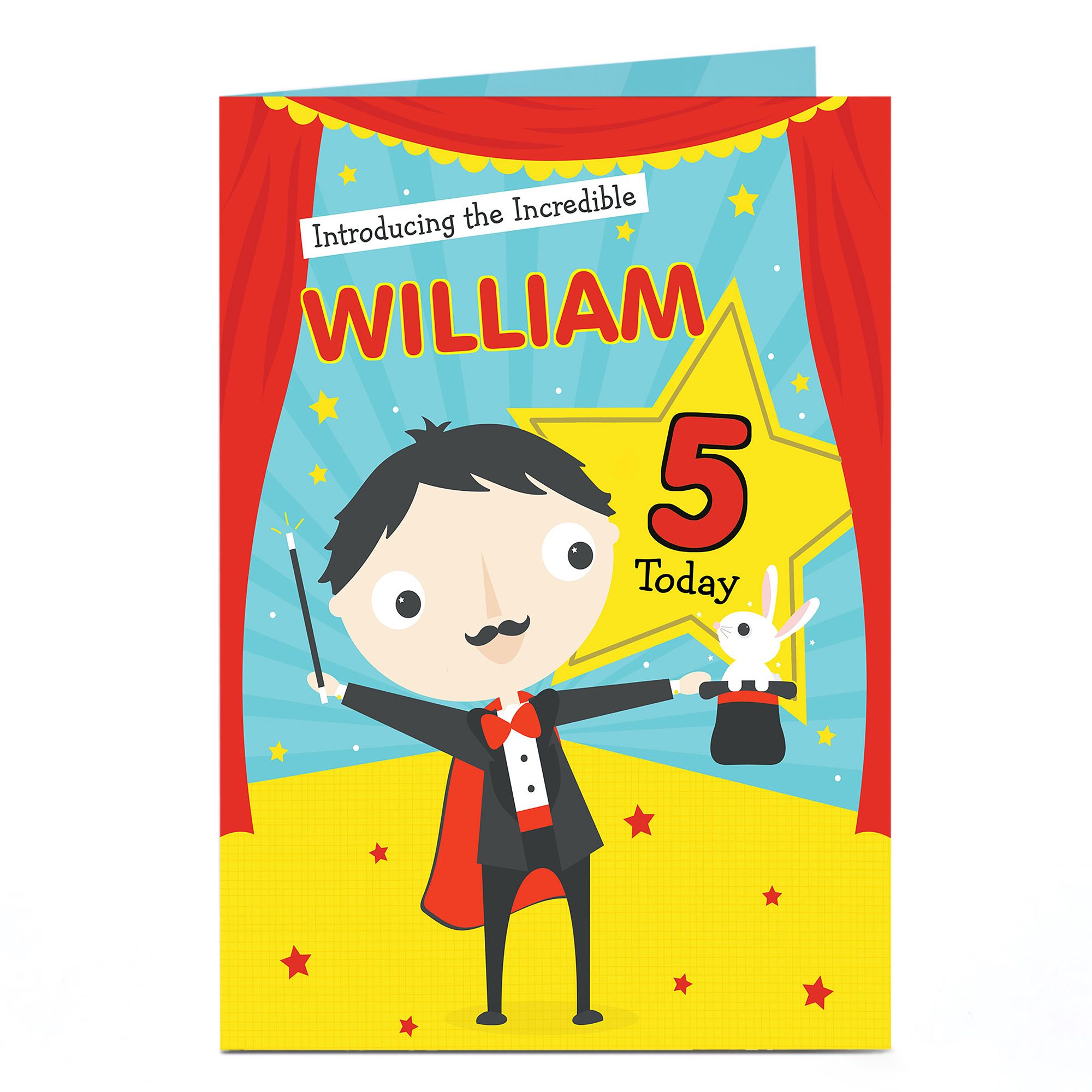 Personalised Any Age Birthday Card - Magician