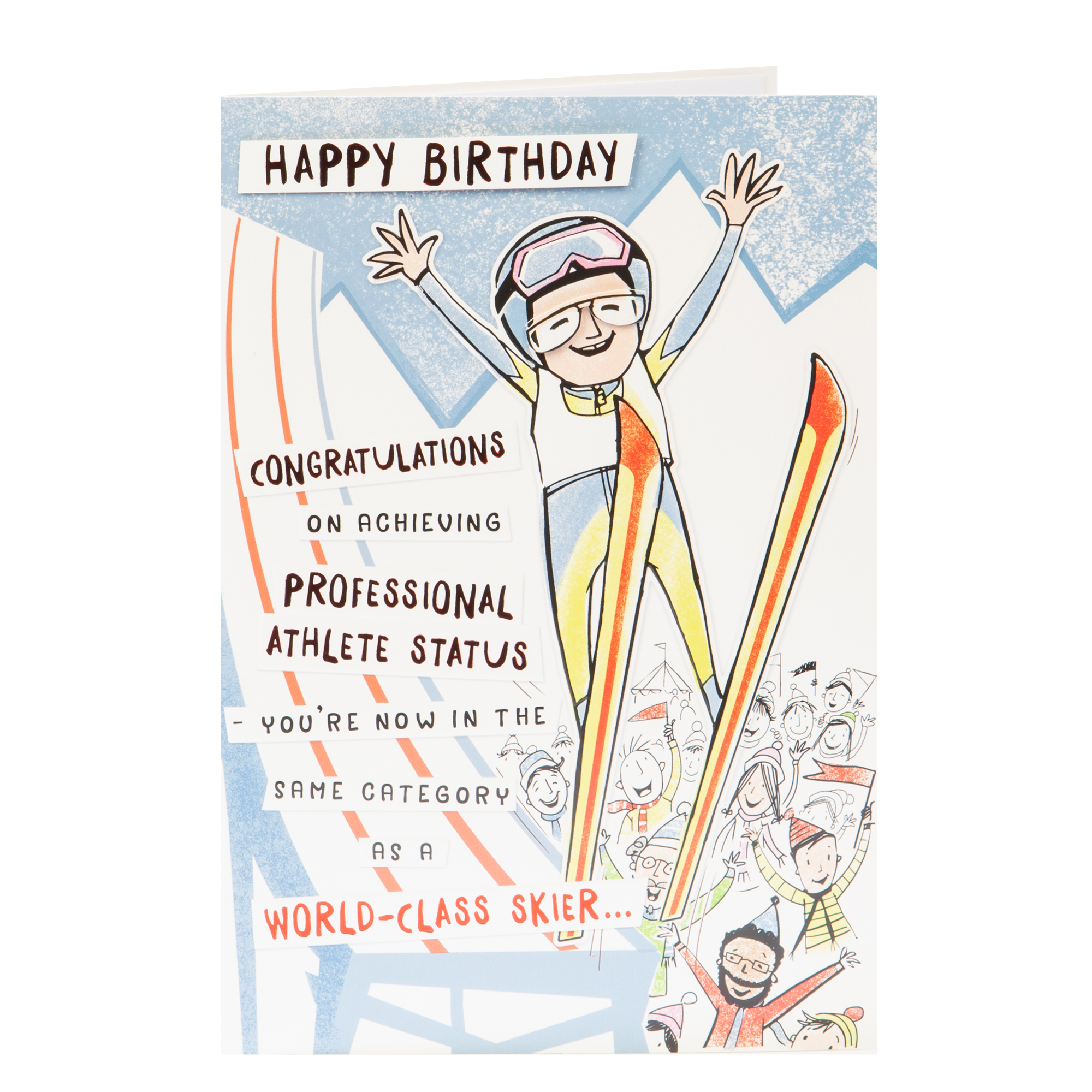 Birthday Card - World-Class Skier...