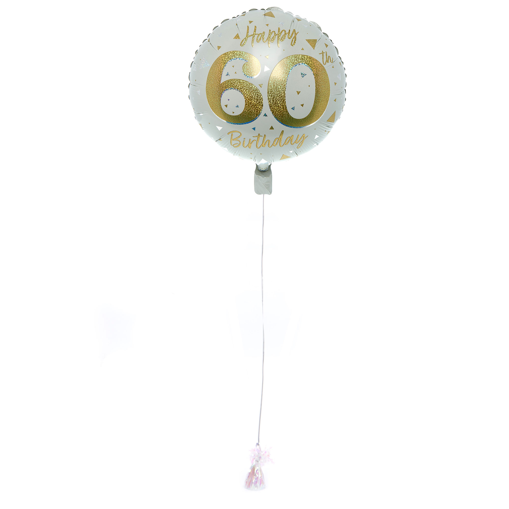 Happy 60th Birthday Balloon & Lindt Chocolate Box - FREE GIFT CARD!