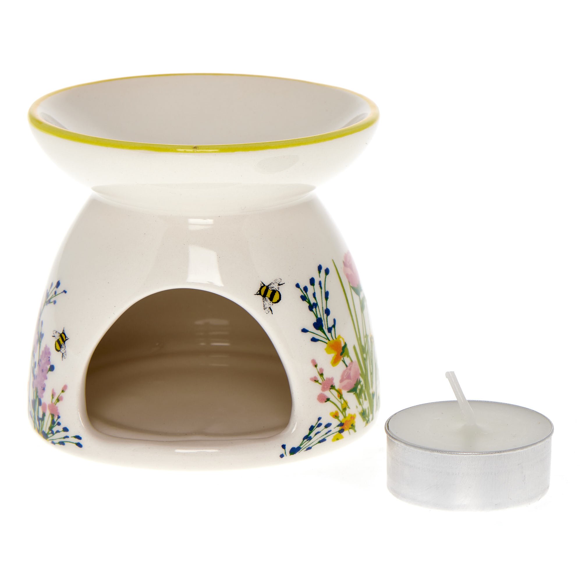 Bee Happy Honey & Nectarine Tealight Candles & Votive Holder Set