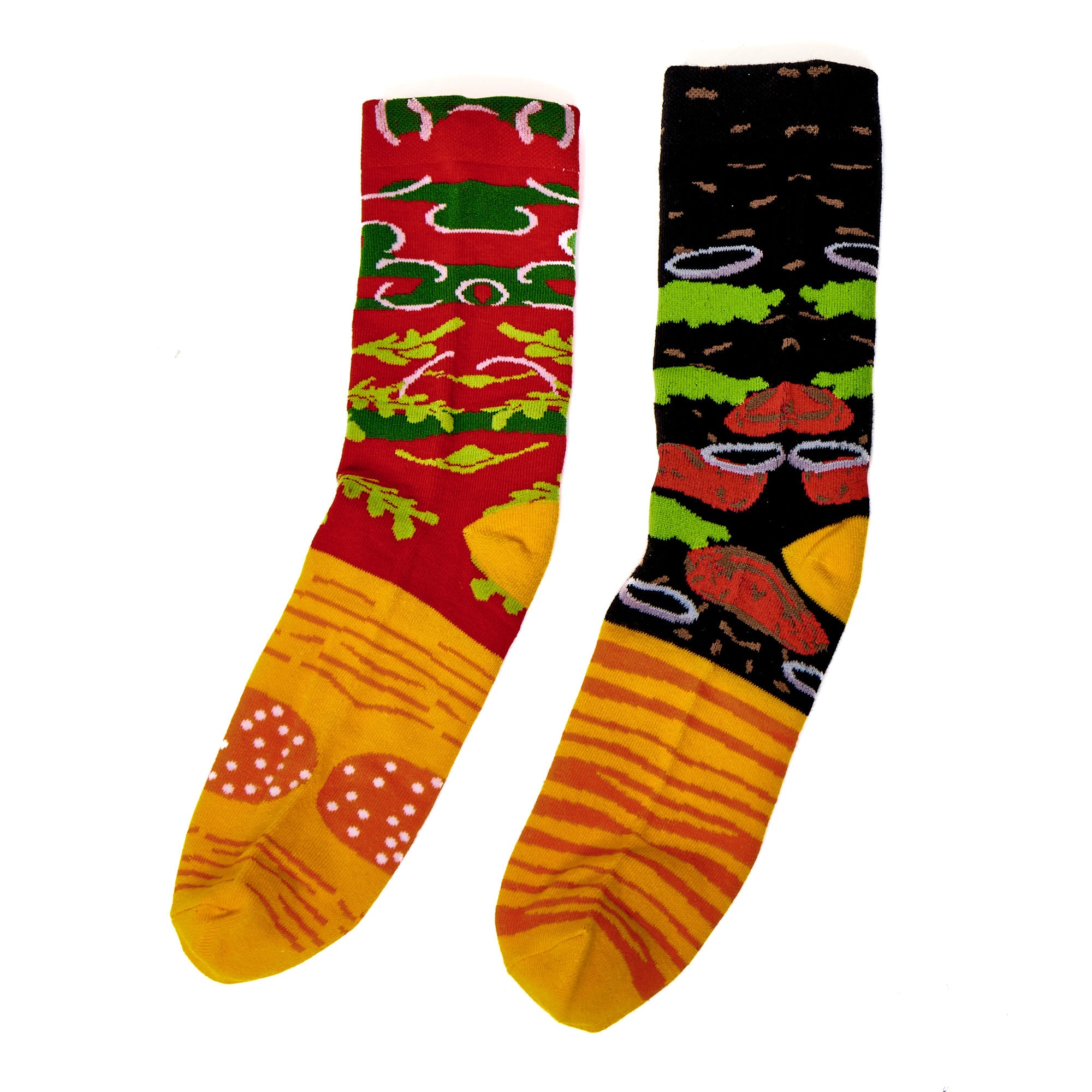Novelty Burger Socks - 1 Pair