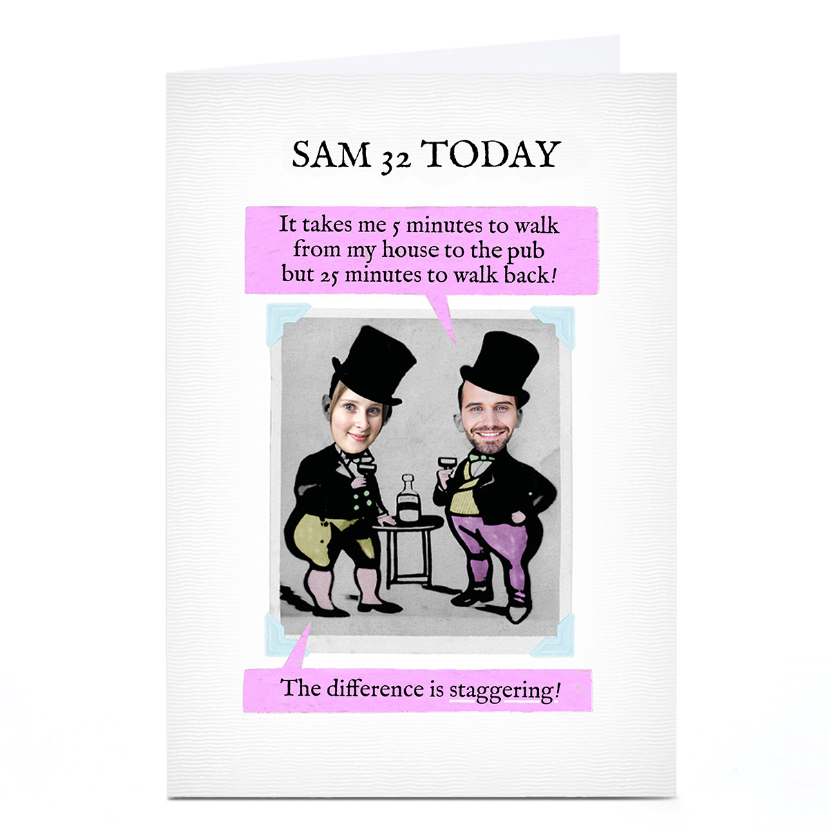 Photo PG Quips Birthday Card - Difference Is Staggering