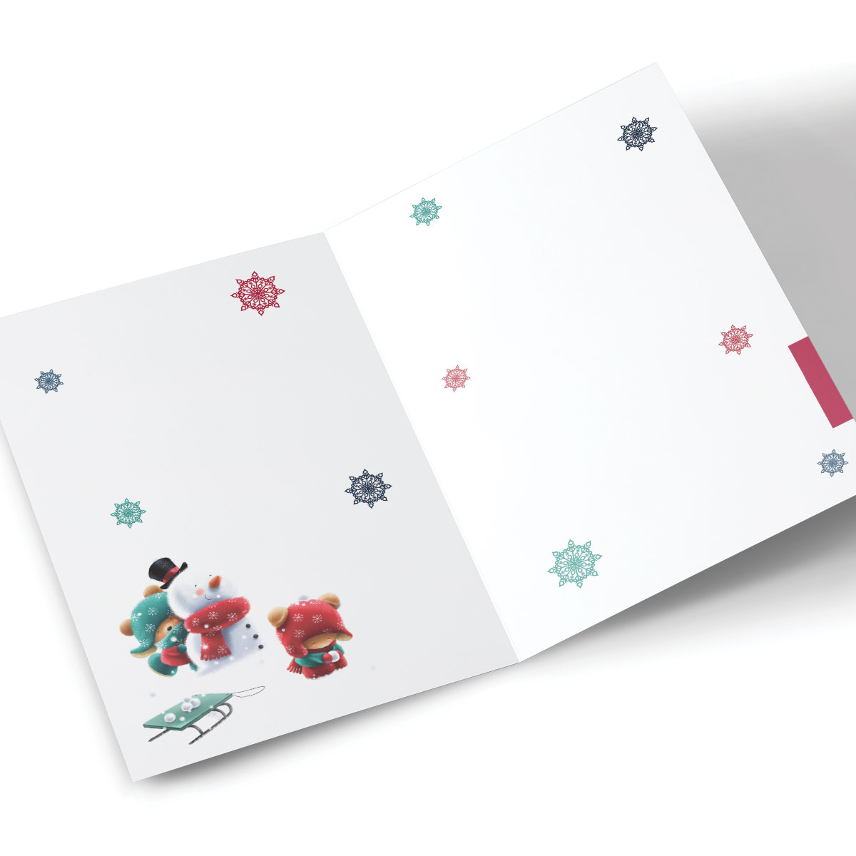 Personalised Christmas Card - For Both Of You Snowball Fight