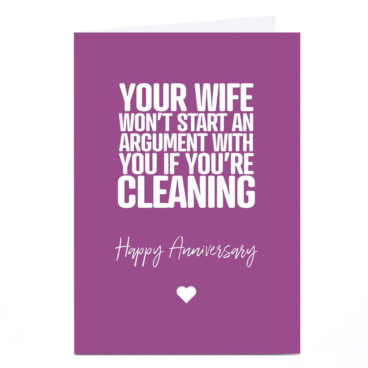 Personalised Punk Anniversary Card - Wife, Cleaning