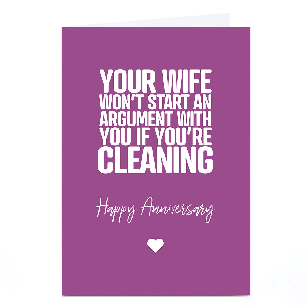 Personalised Punk Anniversary Card - Wife, Cleaning