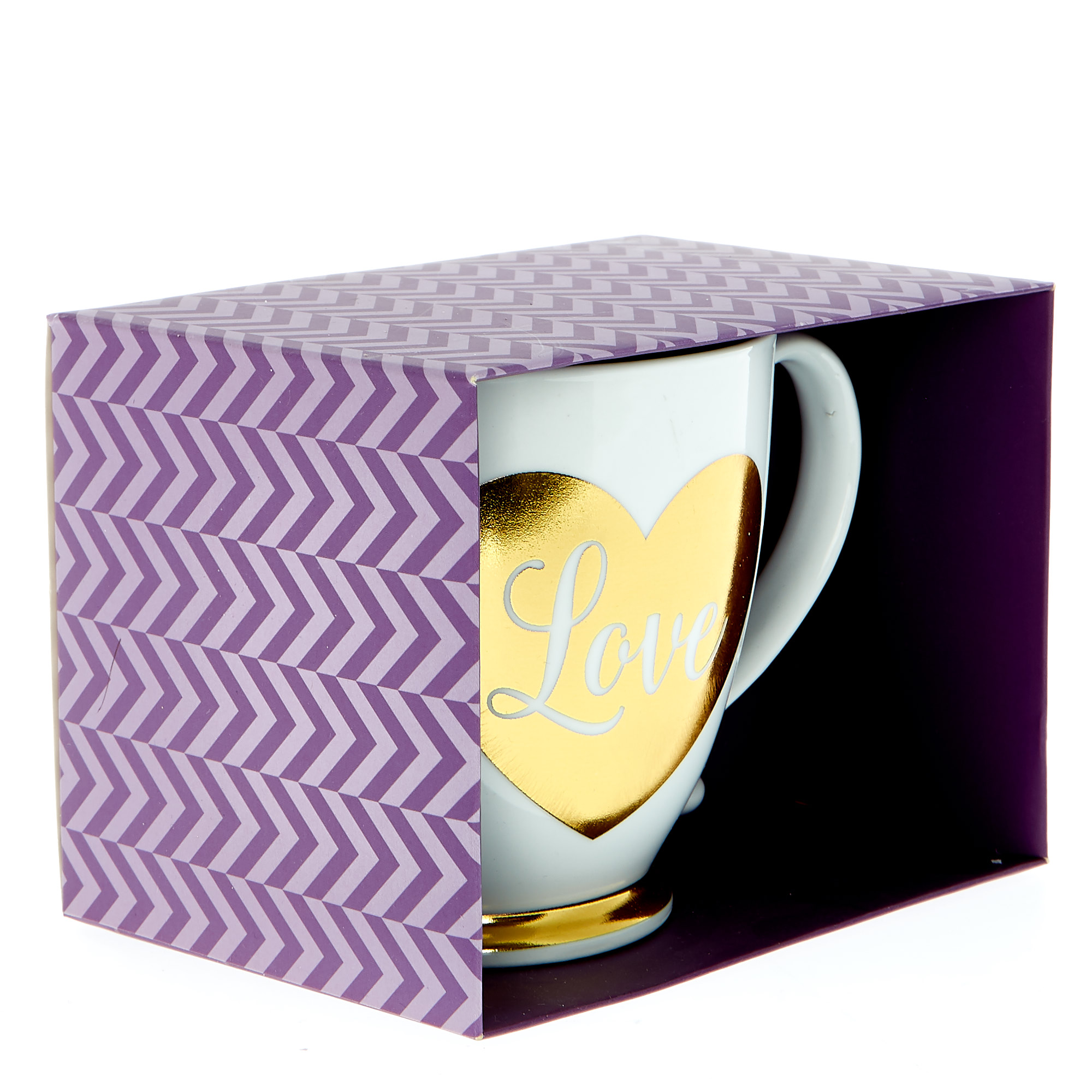 Ornate Gold & White Love Mug