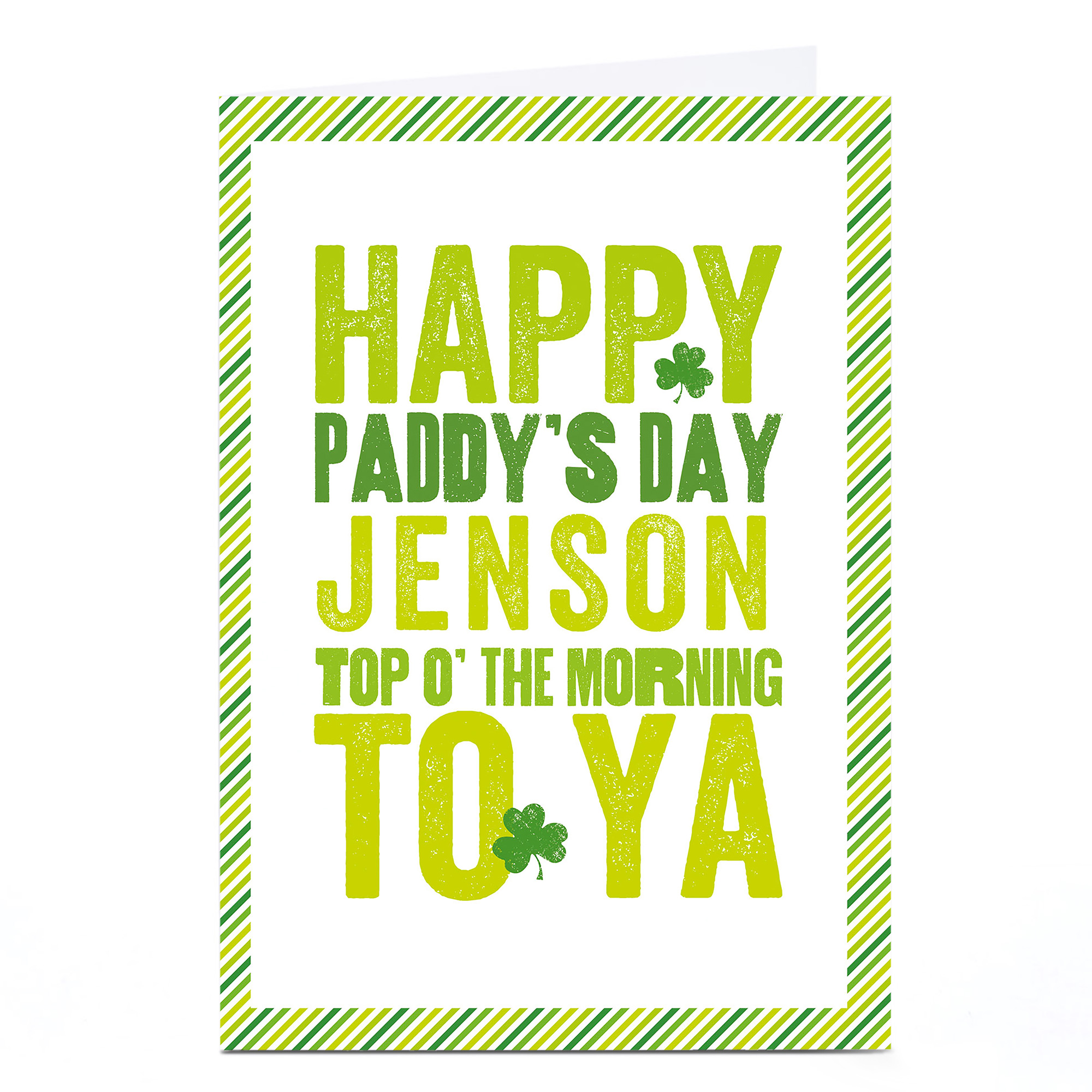 Personalised St Patrick's Day Card - Top O' The Morning