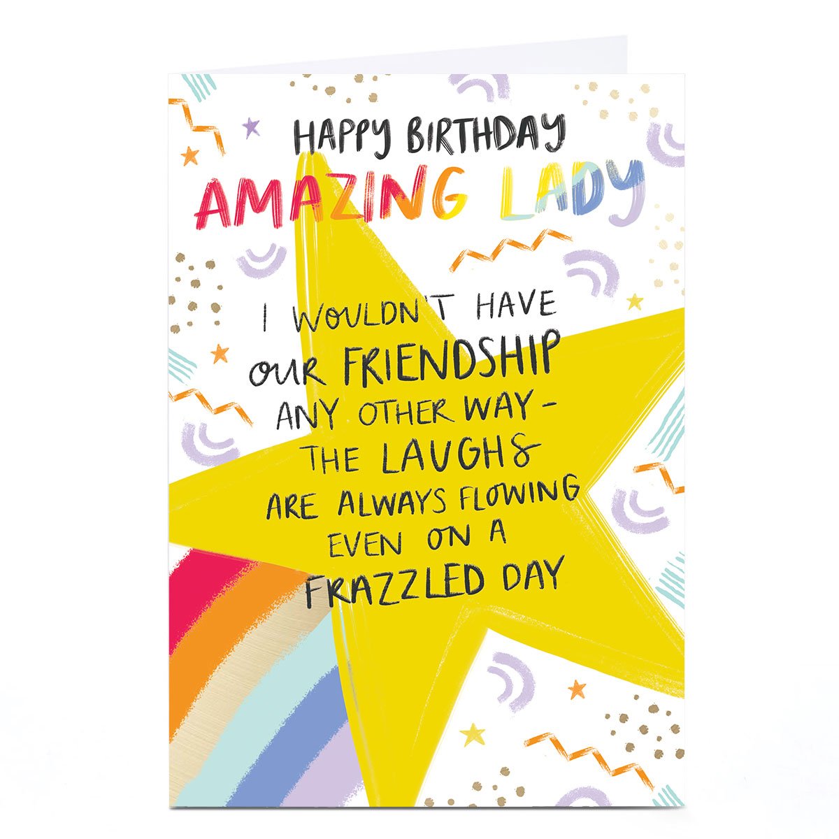 Personalised Birthday Card - Amazing Lady