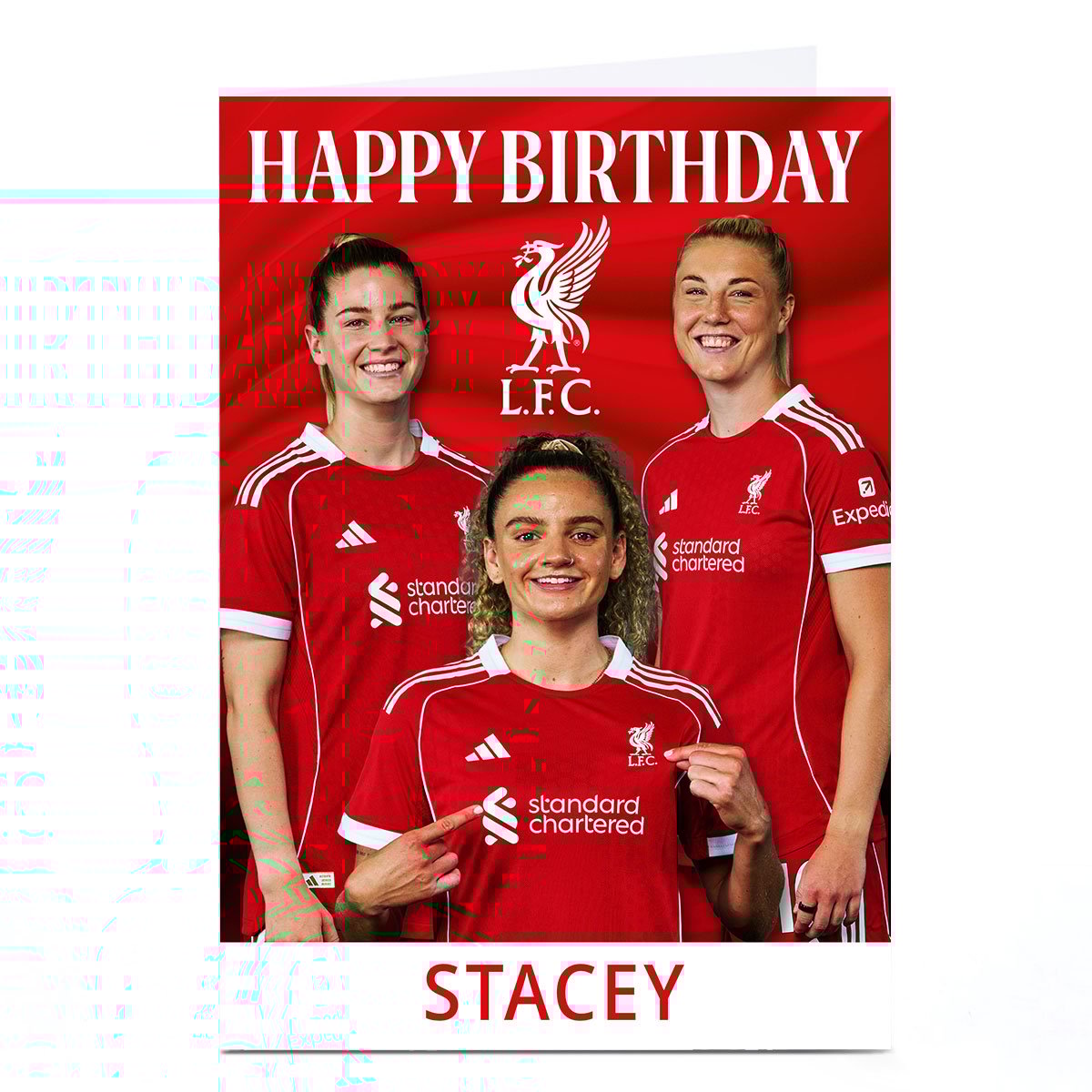 Personalised Football Birthday Card - Liverpool Happy Birthday 