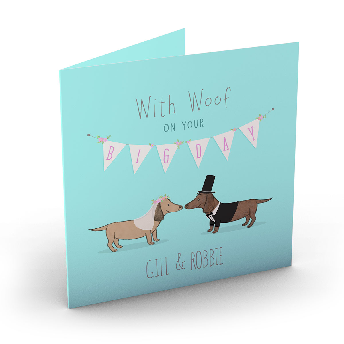 Personalised Wedding Card - With Woof On Your Big Day
