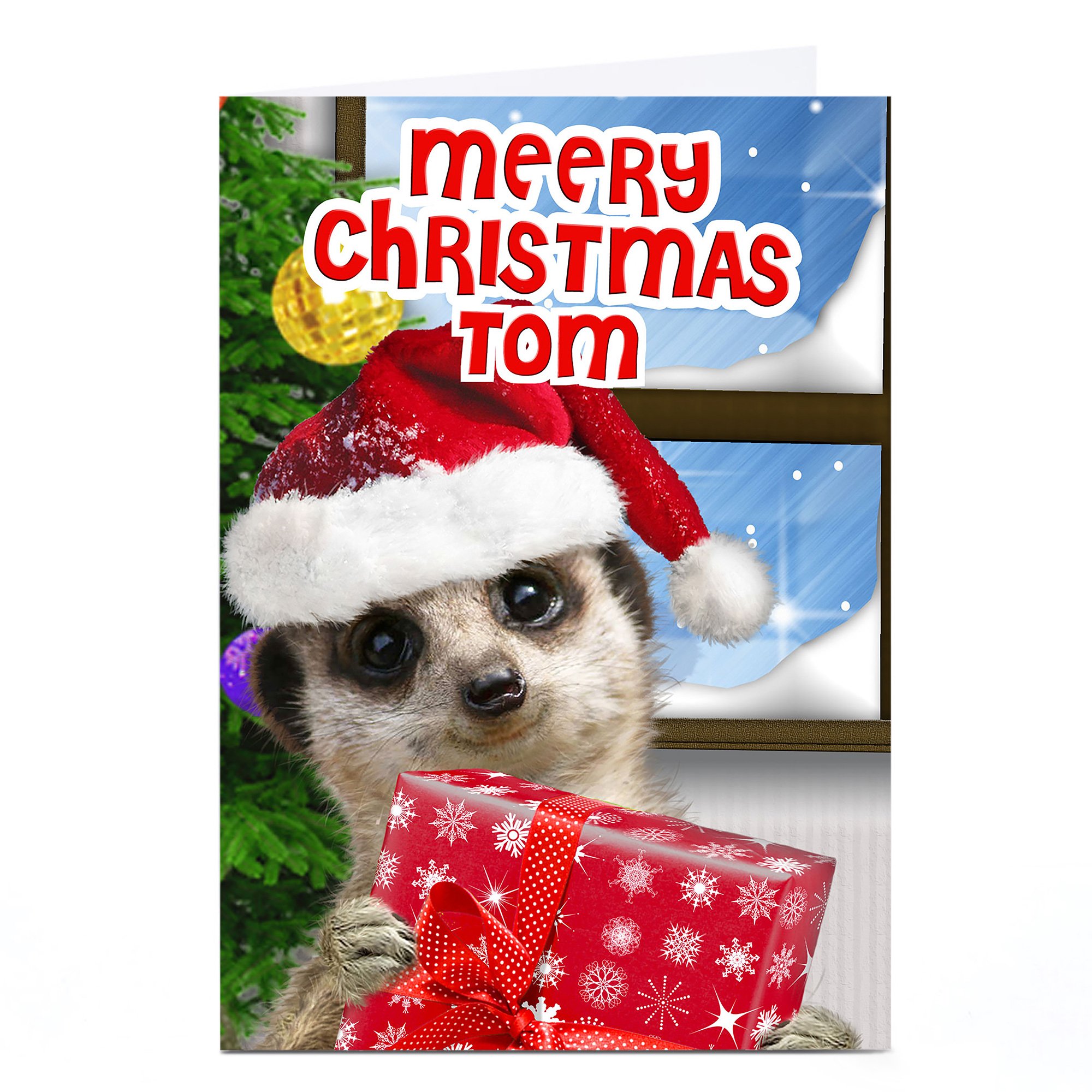 Personalised Christmas Card - Meerkat Gift