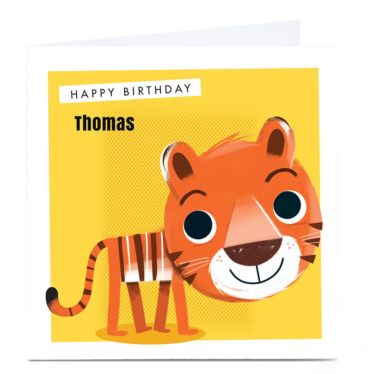 Personalised Hello Munki Card - Cute Tiger 