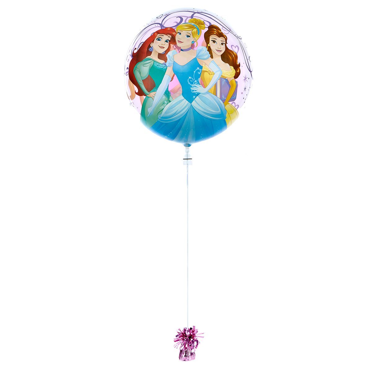 22-Inch Bubble Balloon - Disney Princesses - DELIVERED INFLATED!