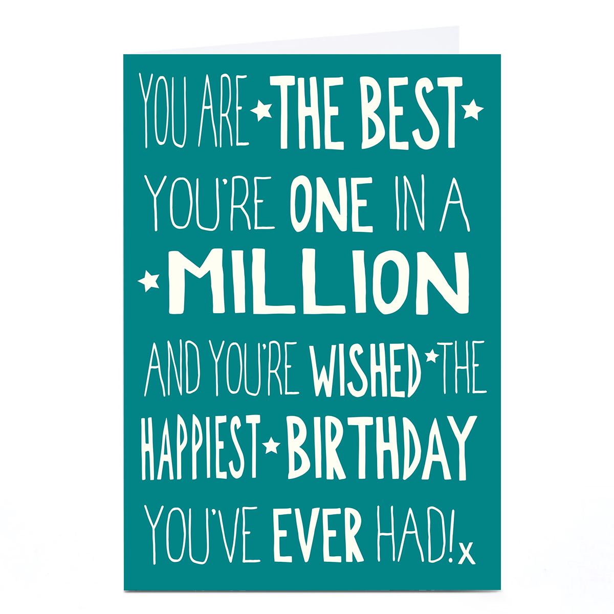 Personalised Birthday Card - One In A Million