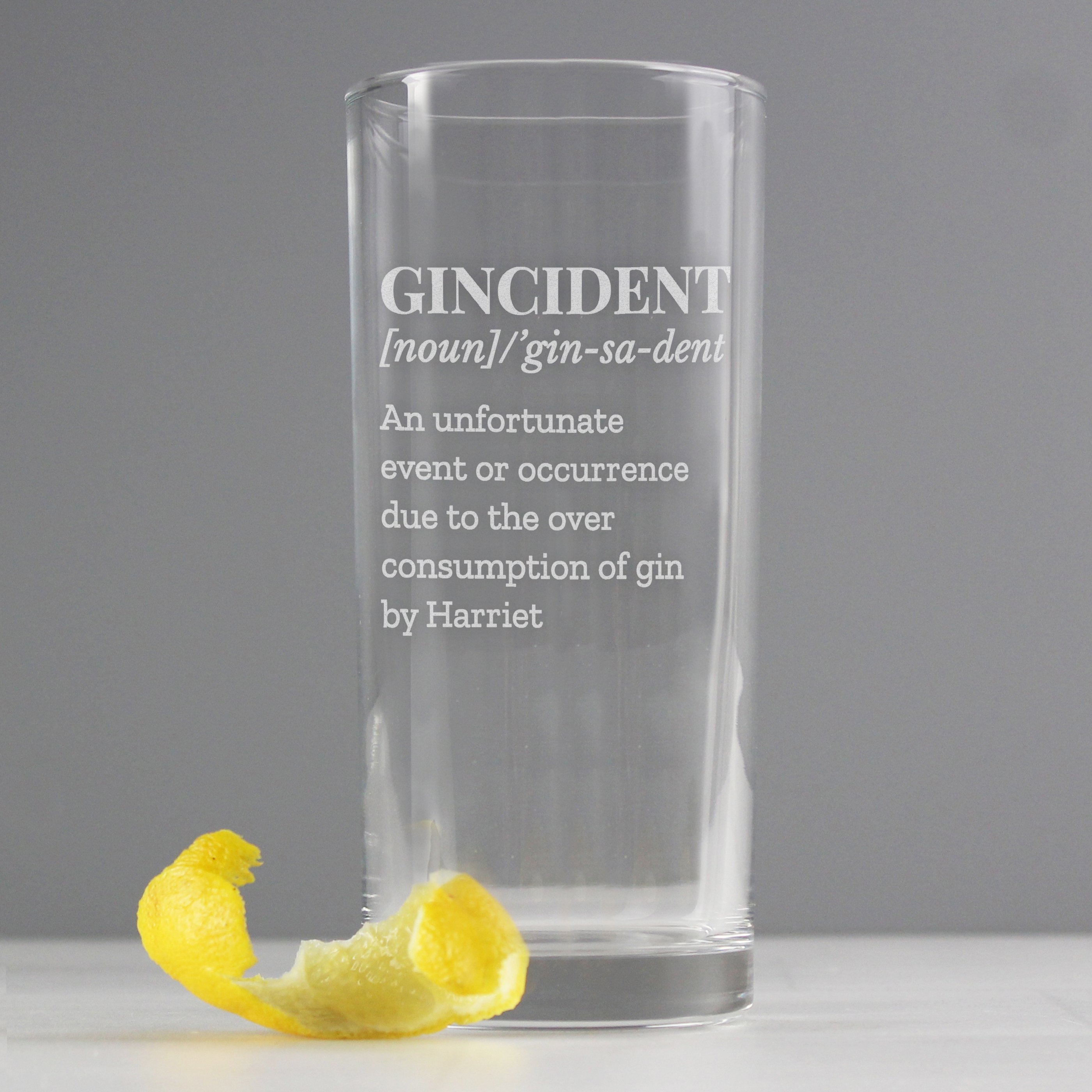 Personalised Gincident Highball Glass