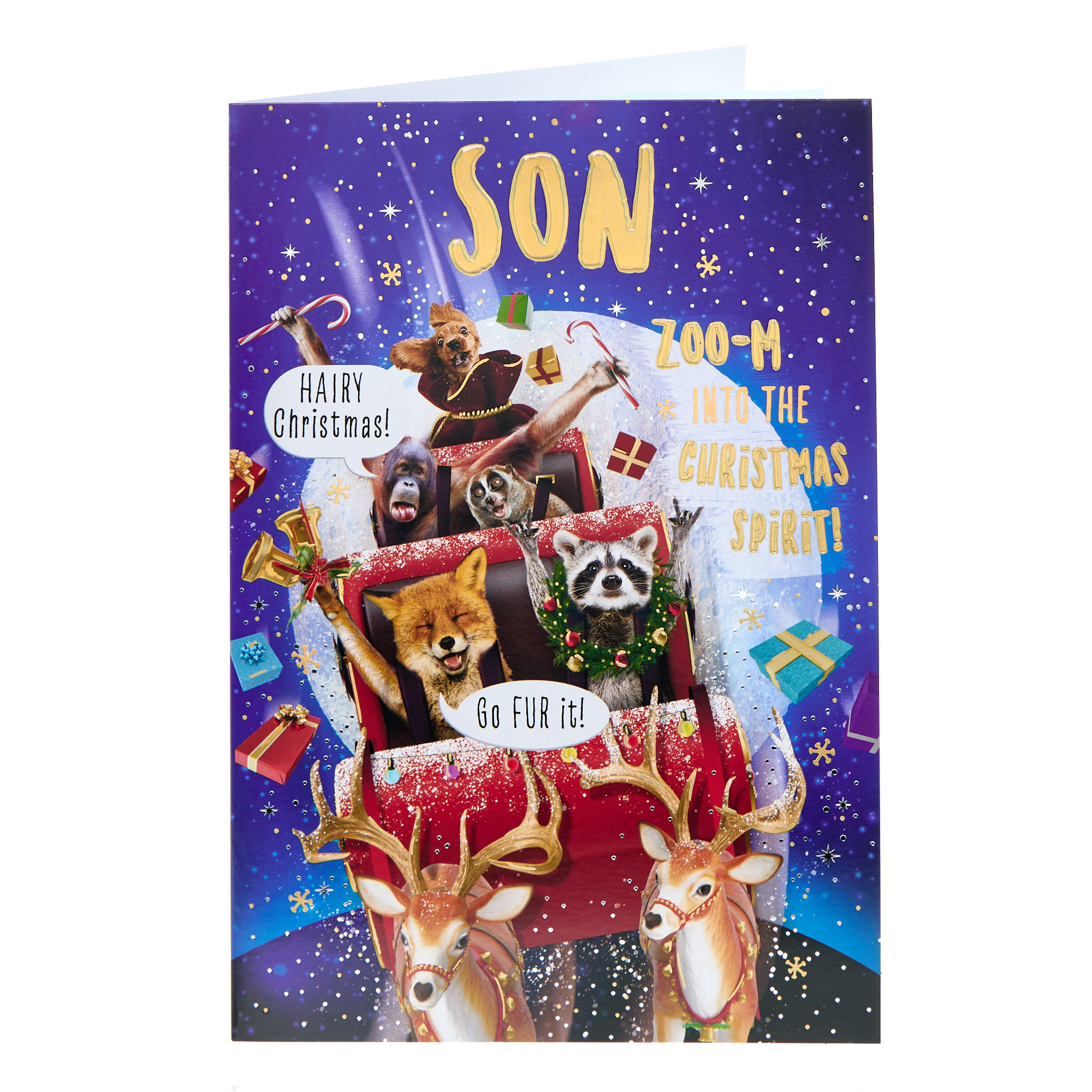 Son Animal Humour Christmas Card