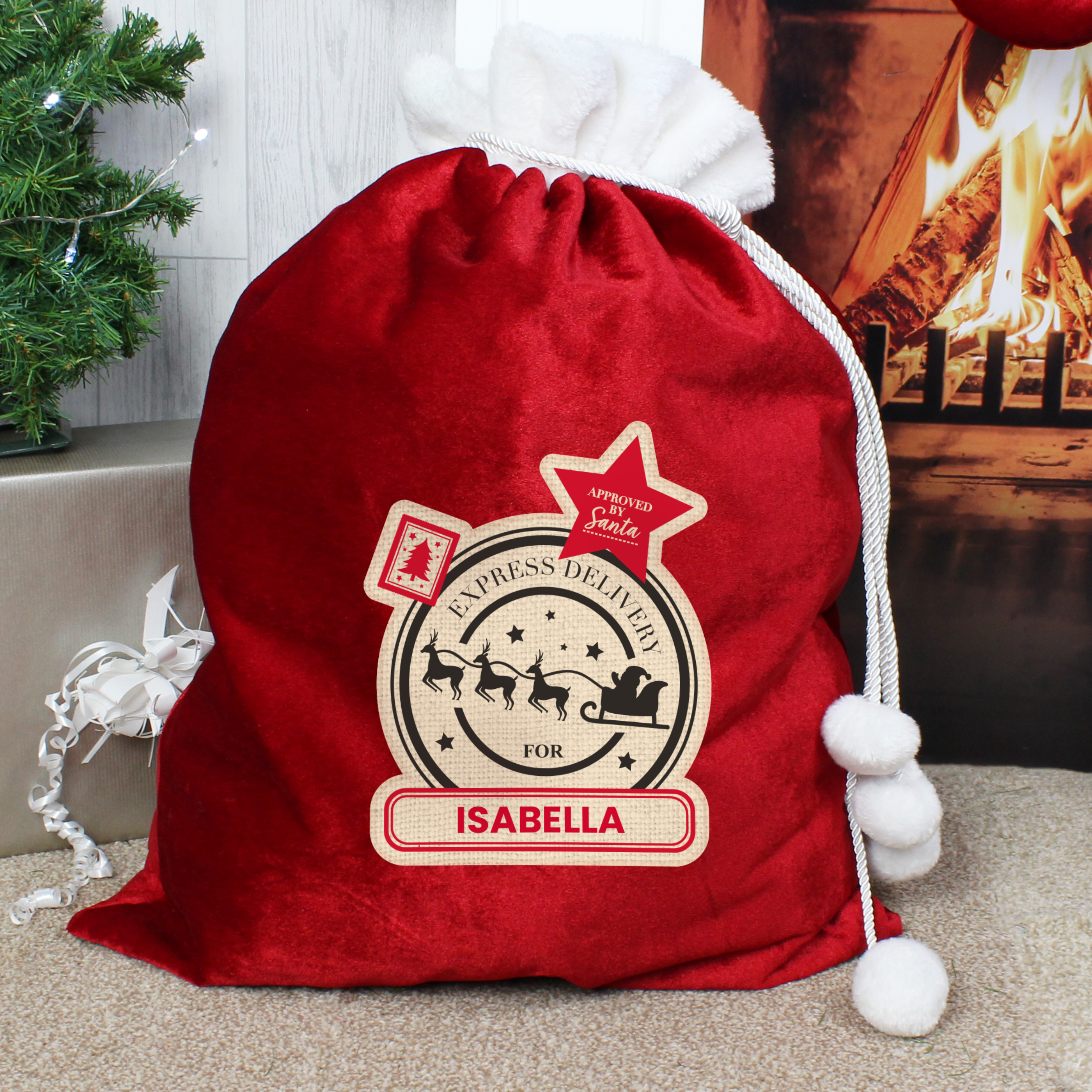 Personalised Express Delivery Christmas Sack