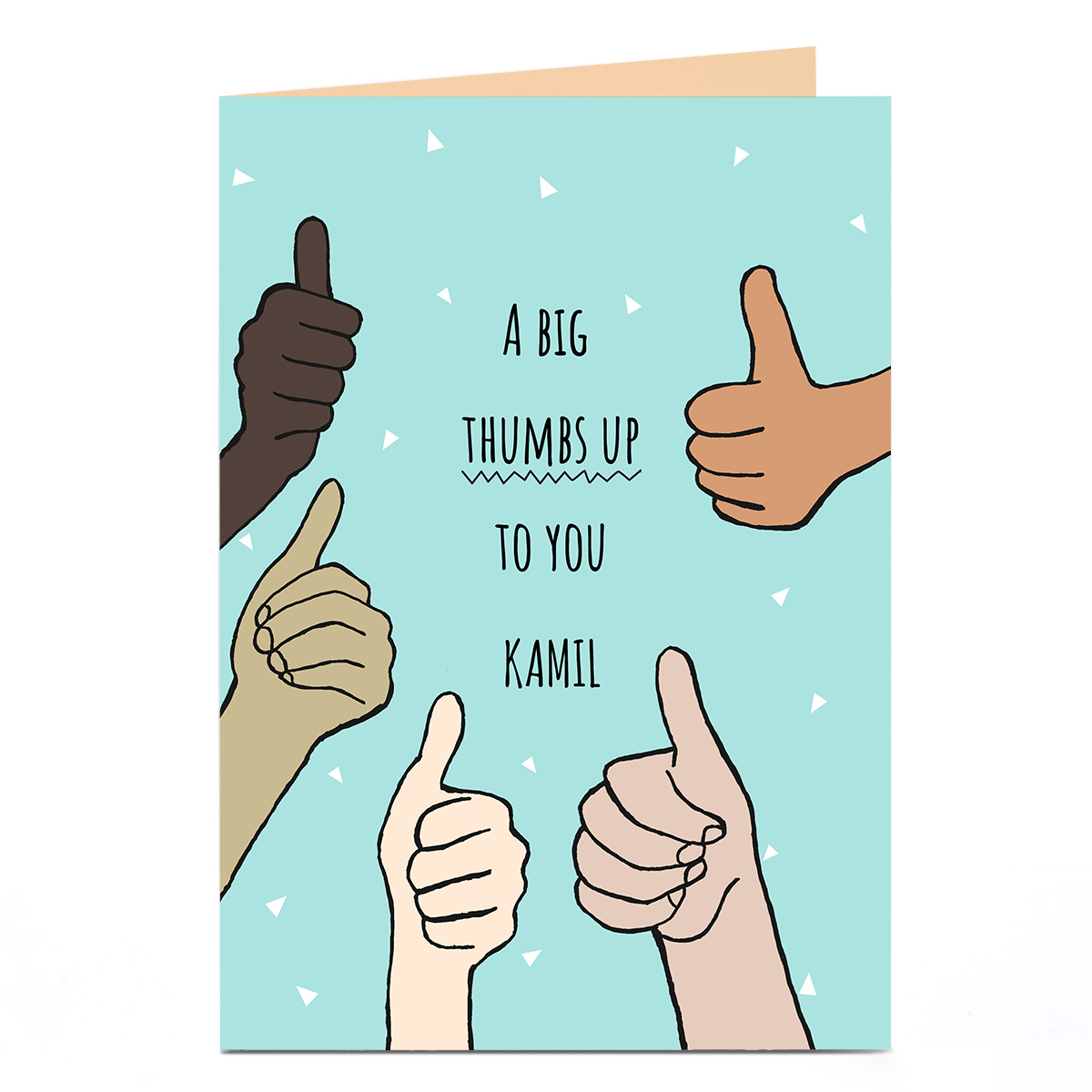 Personalised Done Card - A Big Thumbs Up 