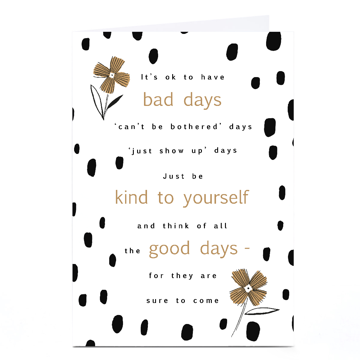 Personalised Thinking of You Card - Be Kind to Yourself