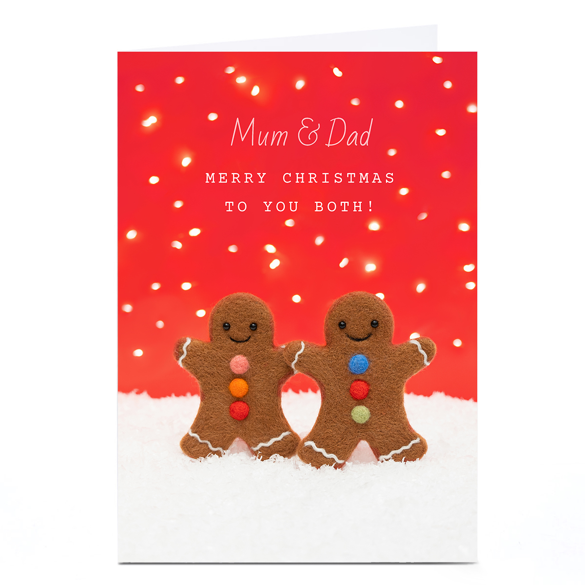 Personalised Lemon & Sugar Christmas Card - Gingerbread