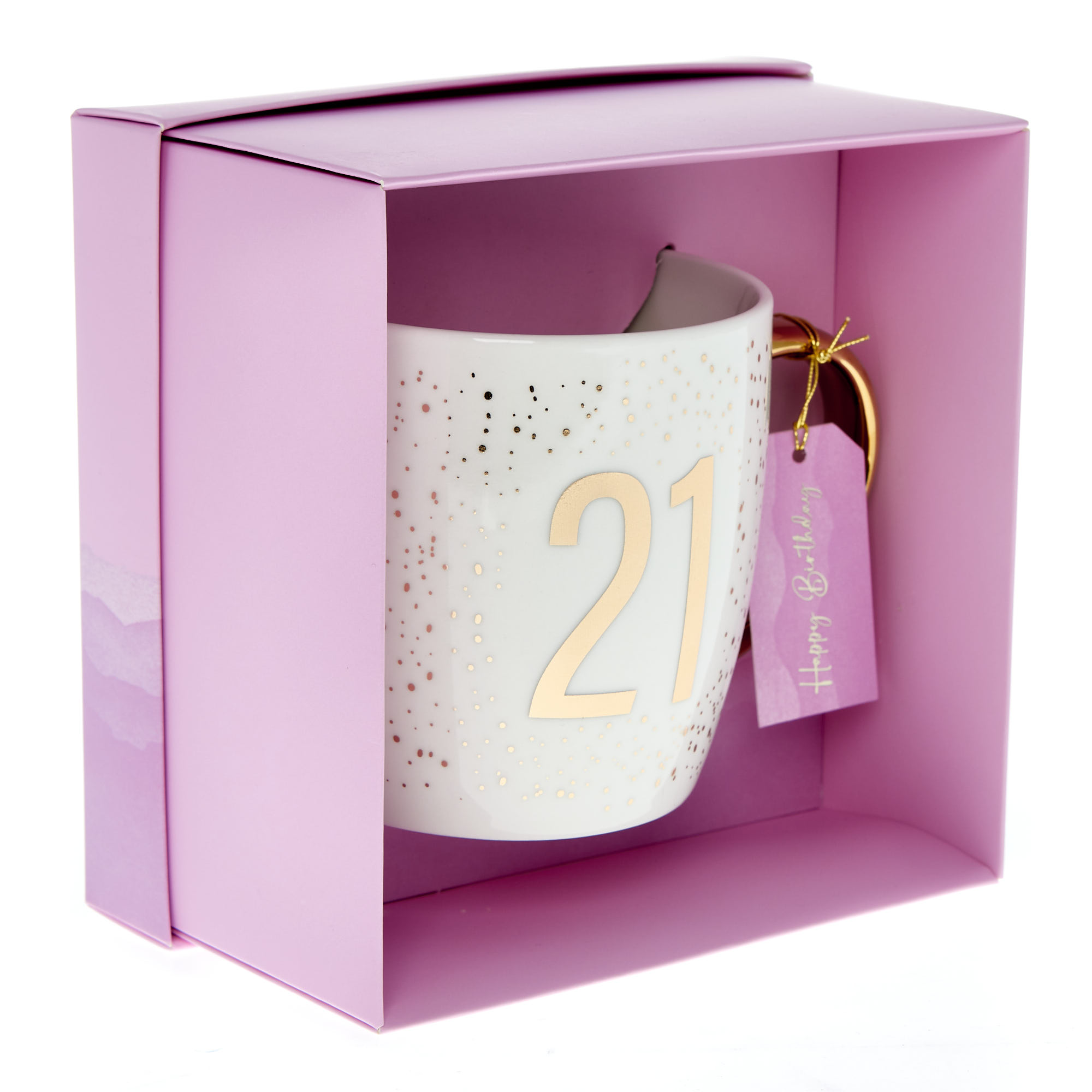 Gold Confetti 21st Birthday Mug in a Box