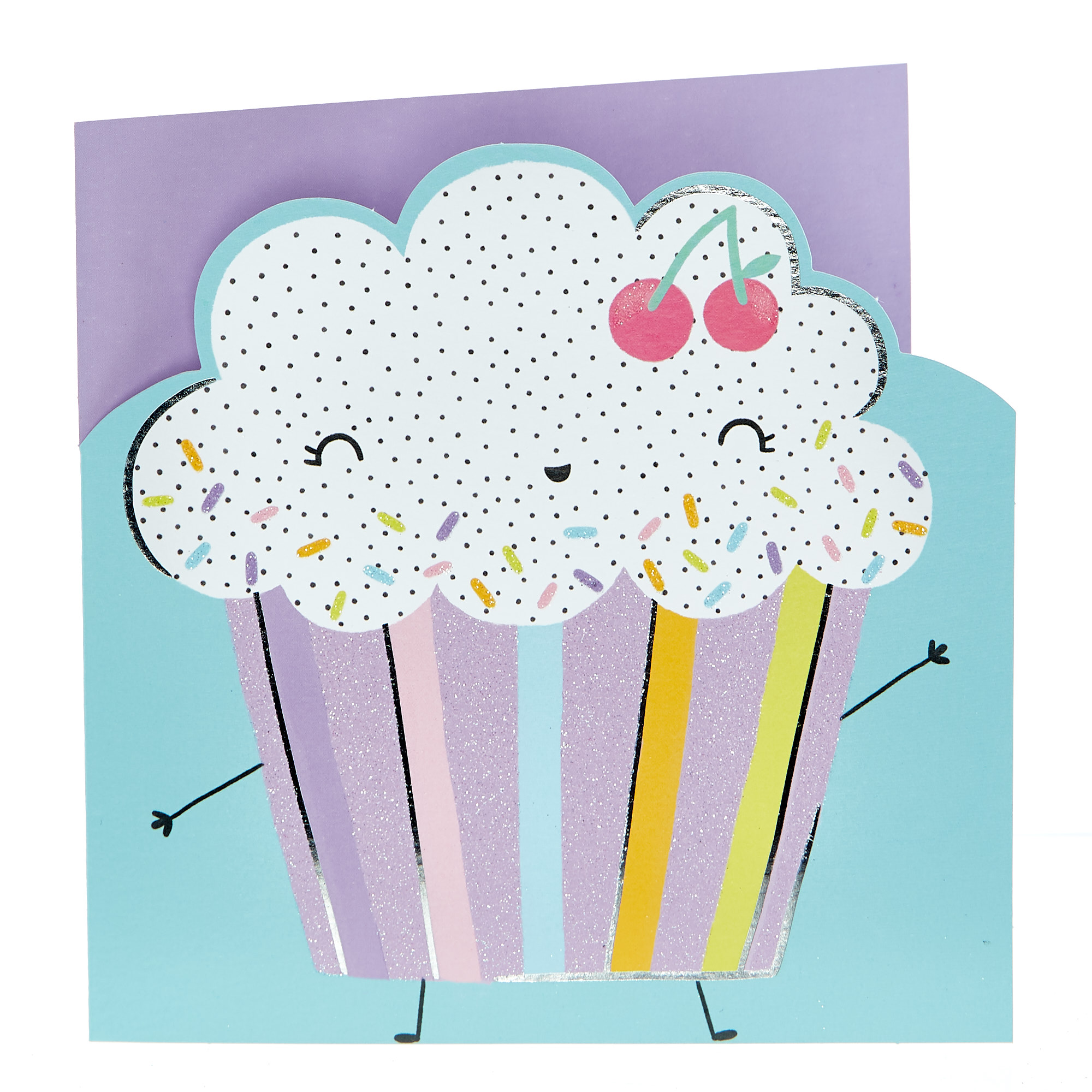Birthday Card - Colourful Cupcake