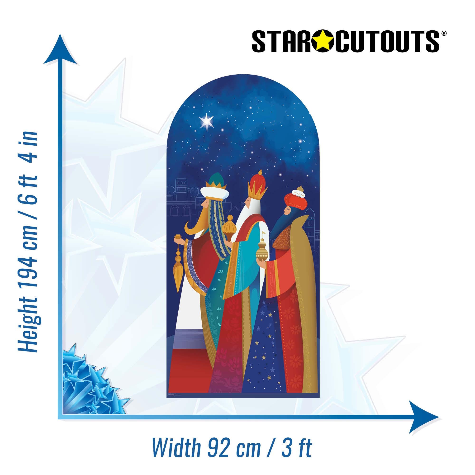 Three Kings with Gifts Cardboard Cutout 