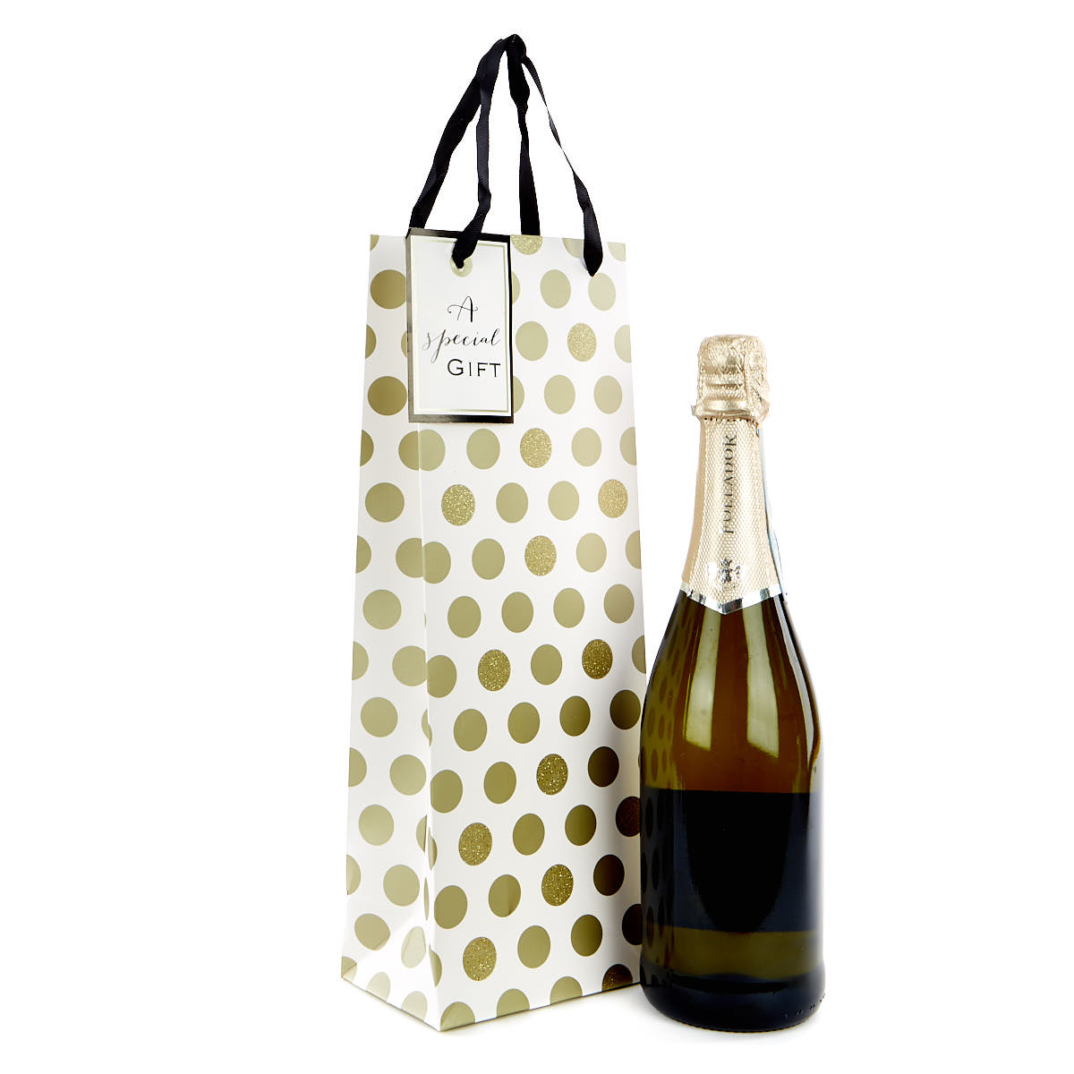 Gold Polka Dot Bottle Bag -  A Special Gift