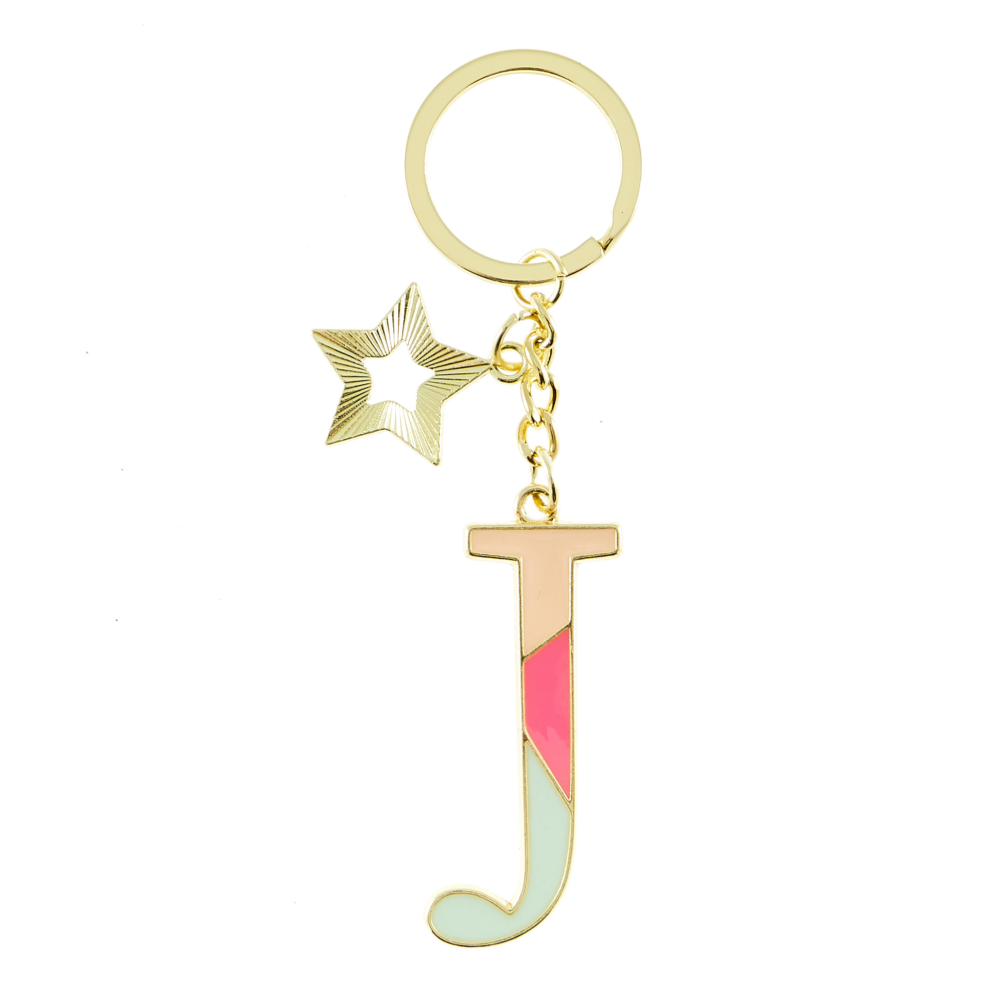 Letter J Alphabet Keyring