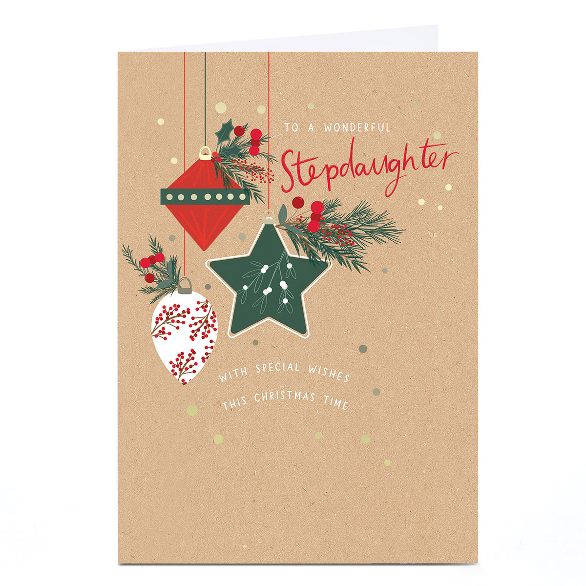 Christmas Card - To A Wonderful Stepdaughter