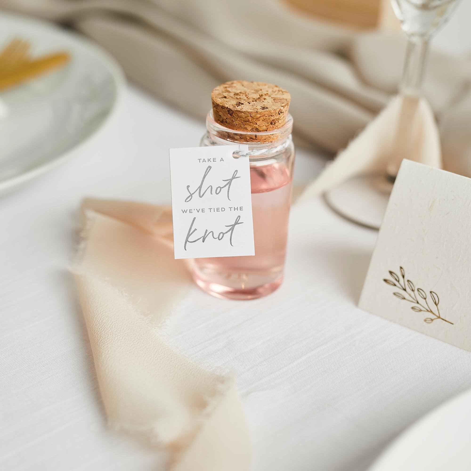 Mini Shot Glass Favours & Tags - Pack of 6
