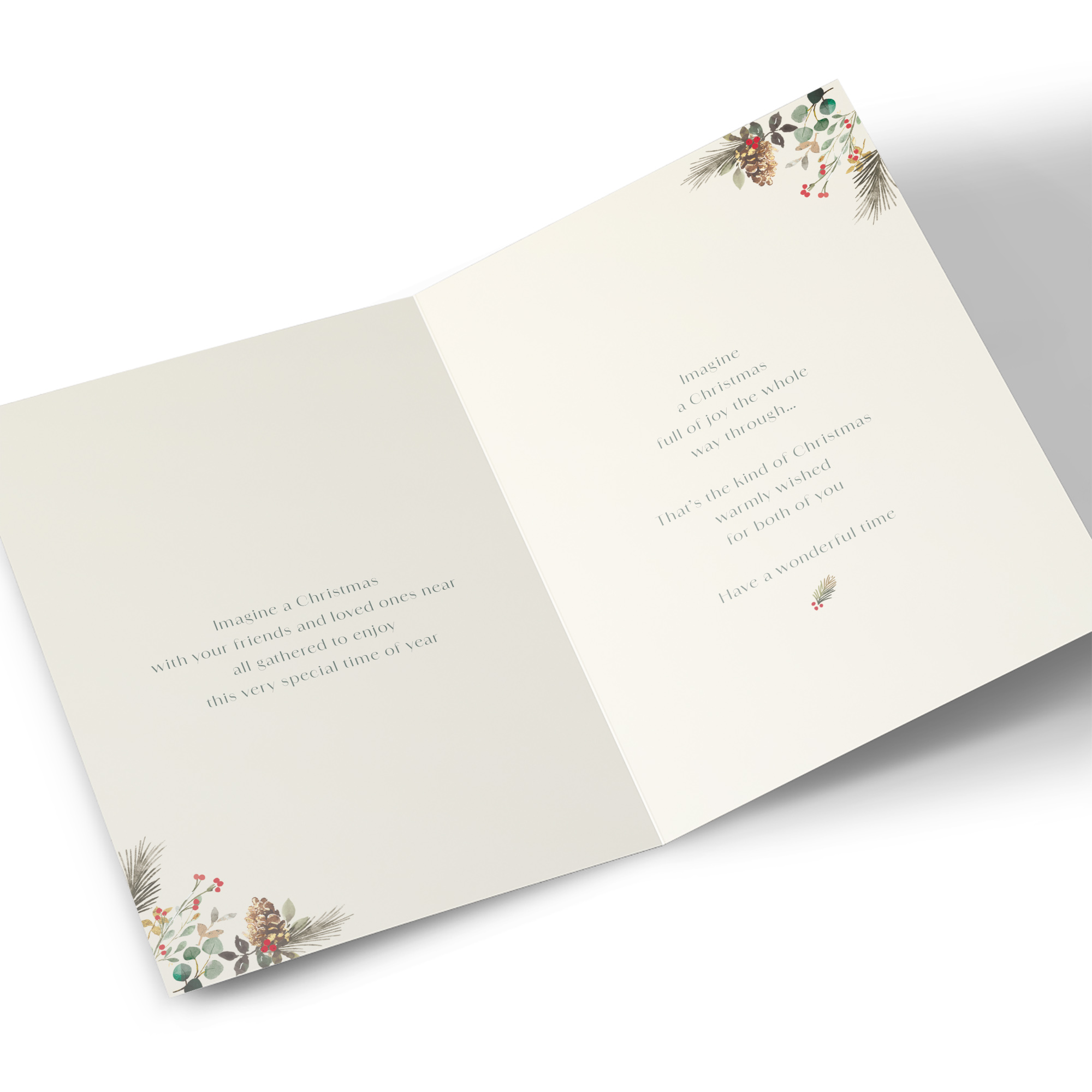 Christmas Card - Festive Food and Drink, Son & Daughter In Law