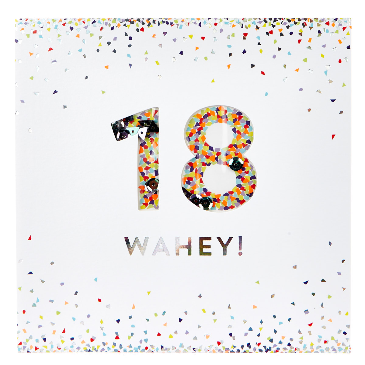 VIP Collection 18th Birthday Card - Confetti 
