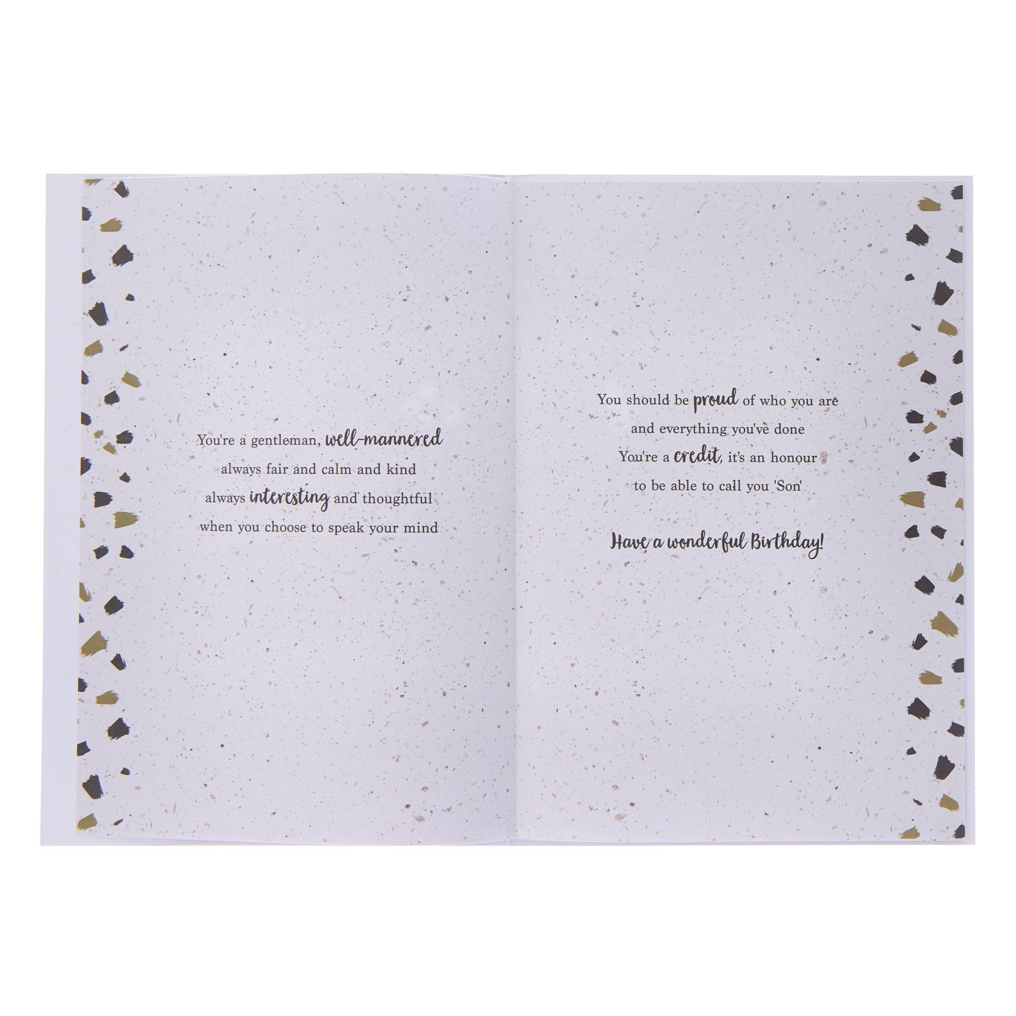 Son With Love Birthday Card