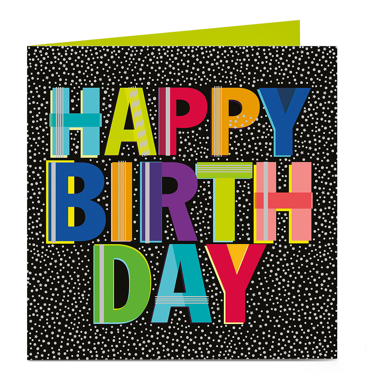 Personalised Bright Ideas Birthday Card - Colourful Letters