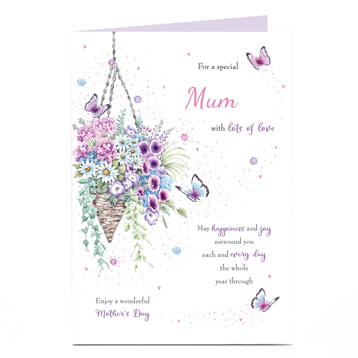 Buy Personalised Mother's Day Card - Happiness & Joy, Mum for GBP 1.79 ...