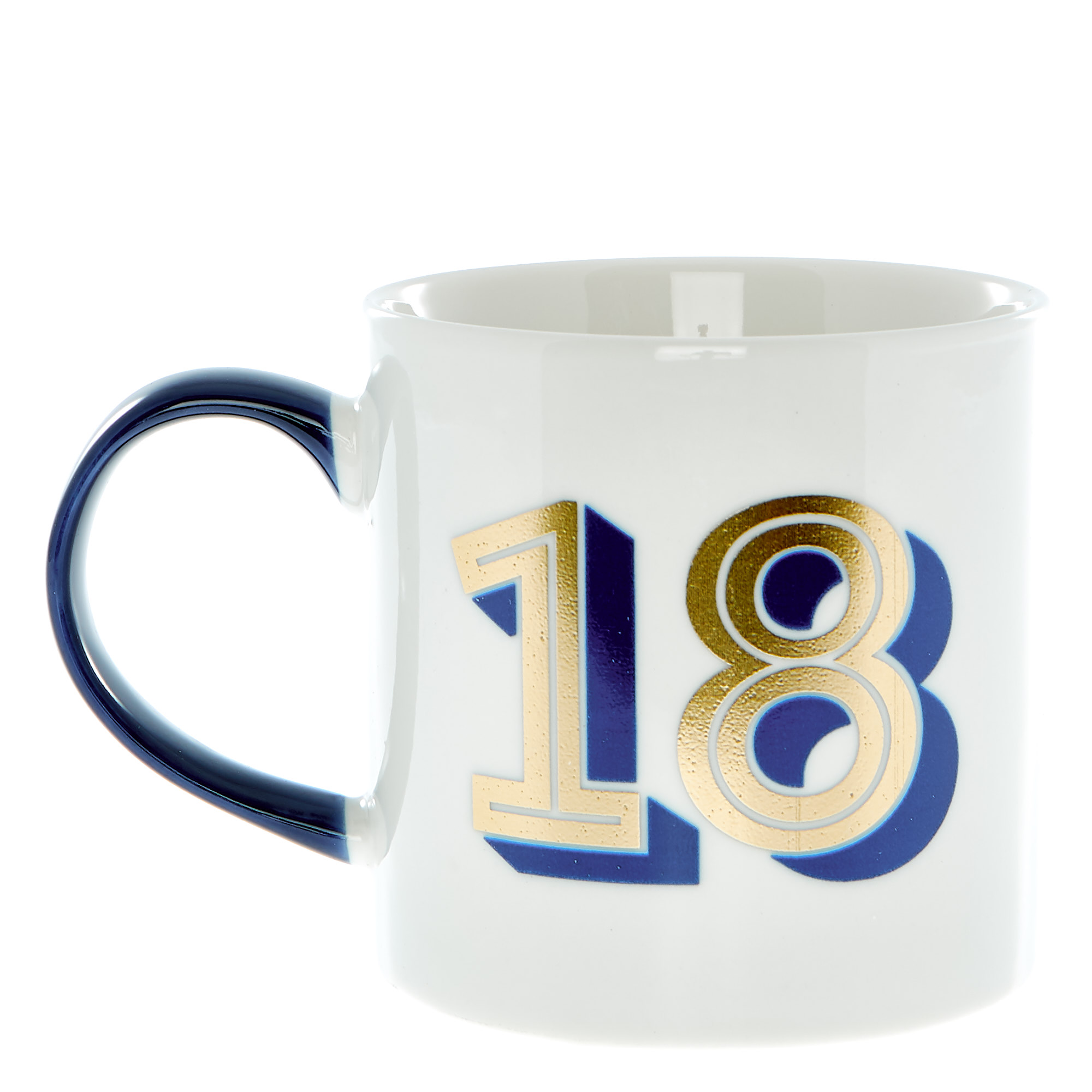 18th Birthday Mug In A Box - Blue & Gold 