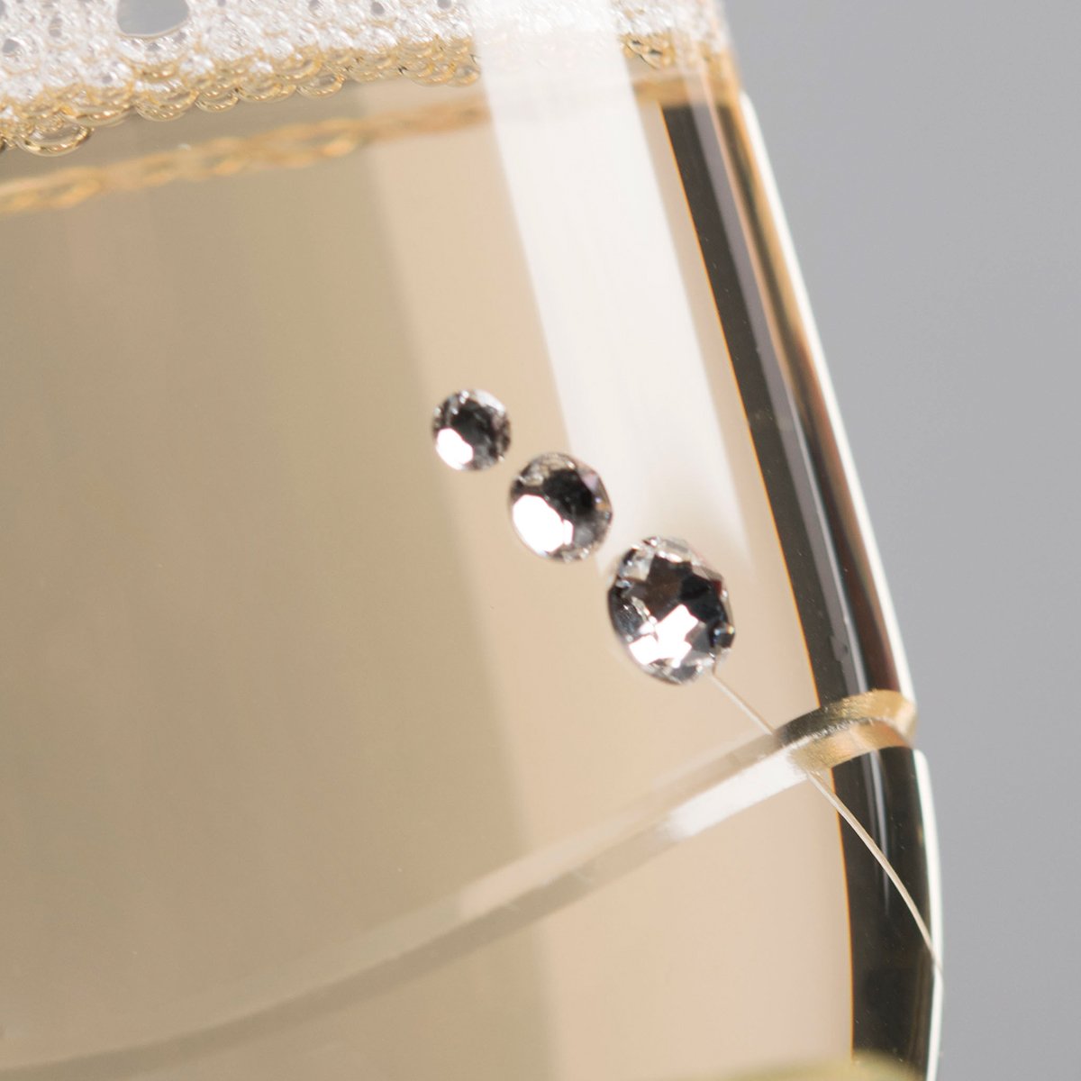 Engraved Set of 2 Crystal Champagne Flutes With Laurent Perrier Champagne - Wedding