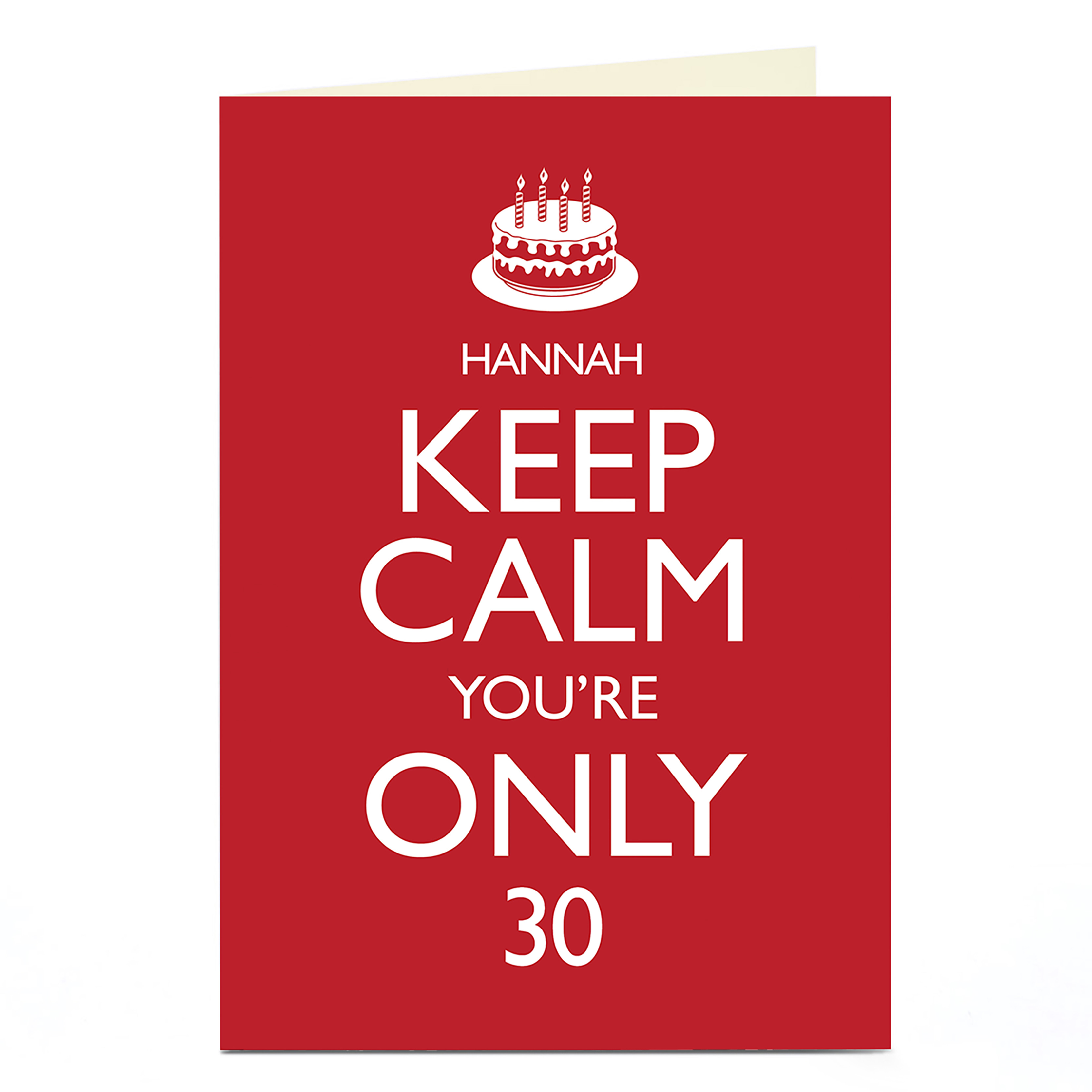 Personalised Any Age Birthday Card - Keep Calm You're Only