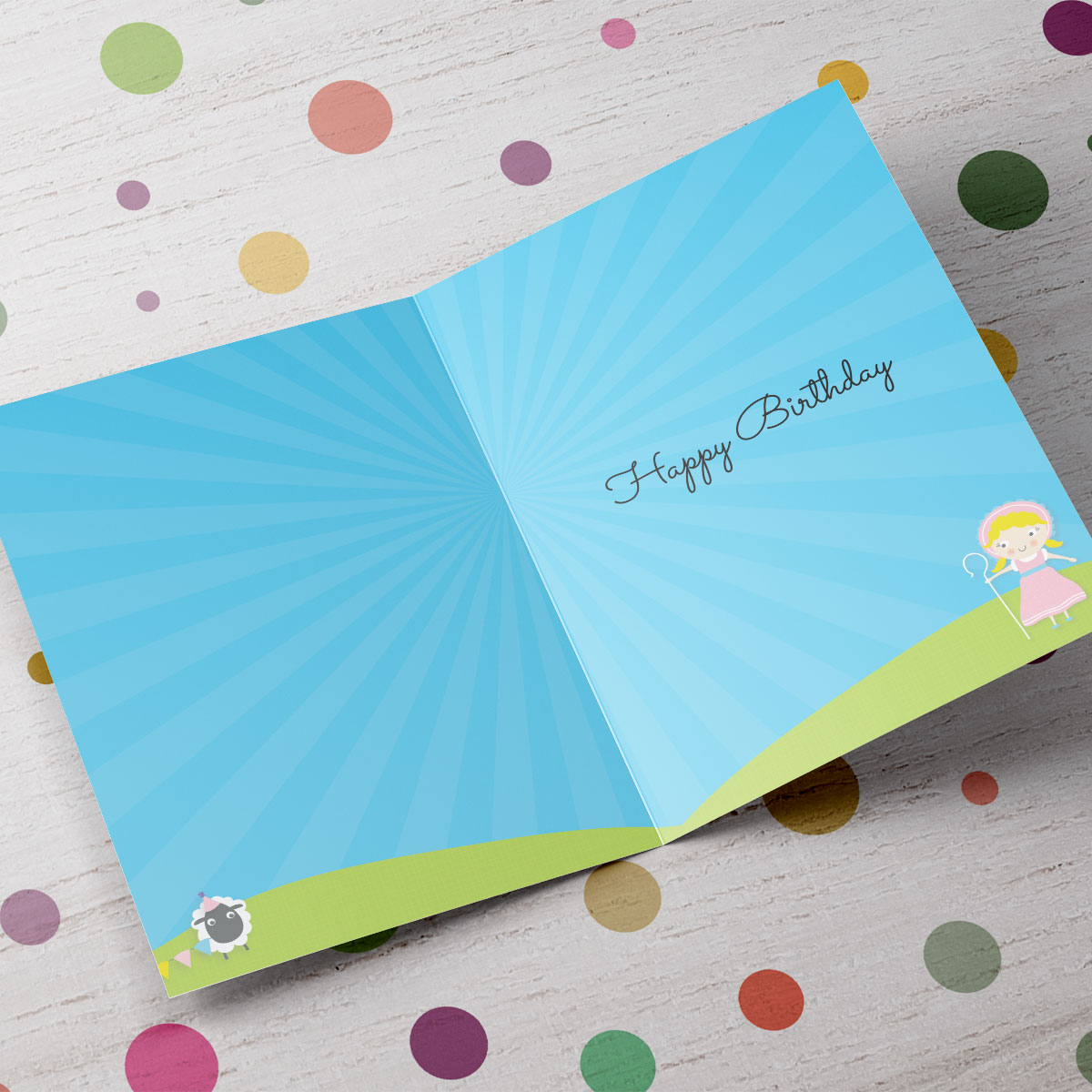 Personalised Birthday Card - Little Bo Peep