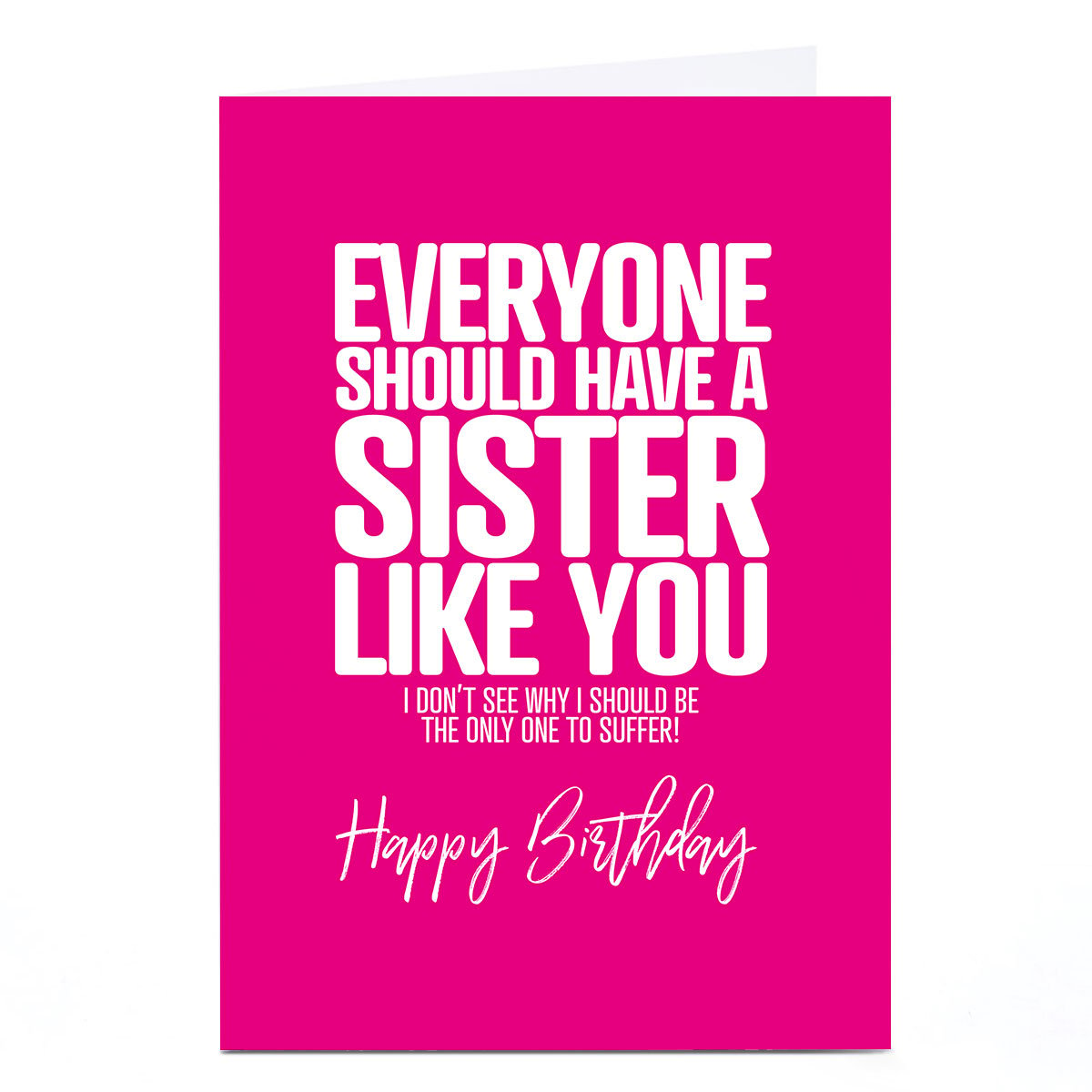 Personalised Punk Birthday Card - A Sister Like You