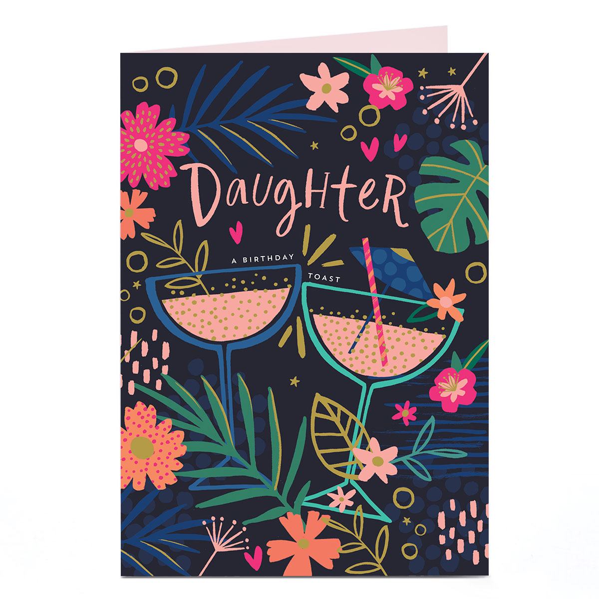 Birthday Card - Tropical Cocktails, Daughter