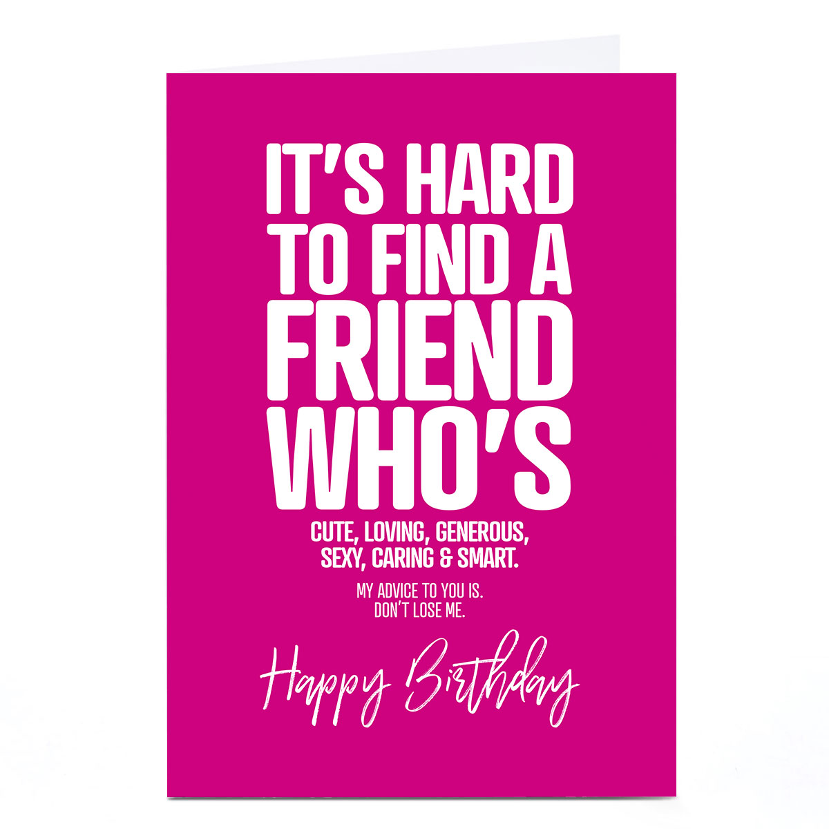 Personalised Punk Birthday Card - Hard To Find A Friend