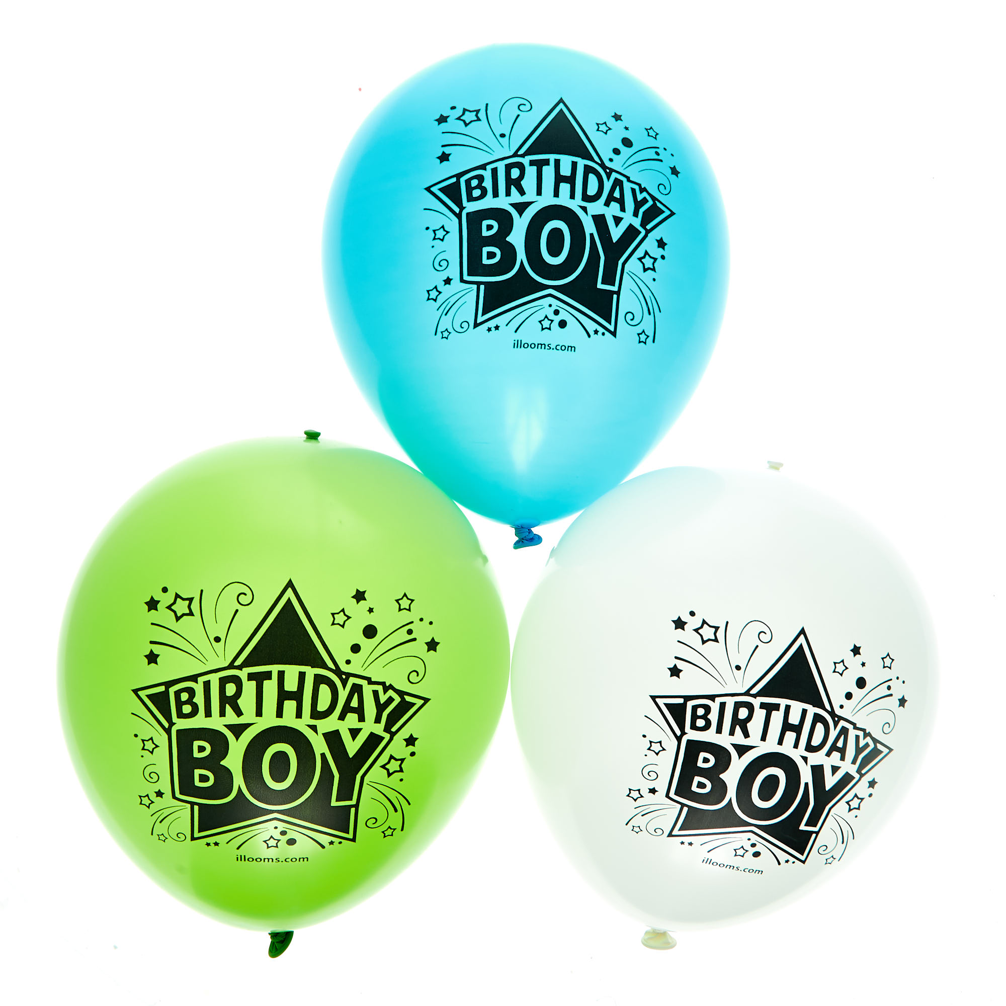 Latex Illooms Birthday Boy Light-Up Balloons - Pack of 5
